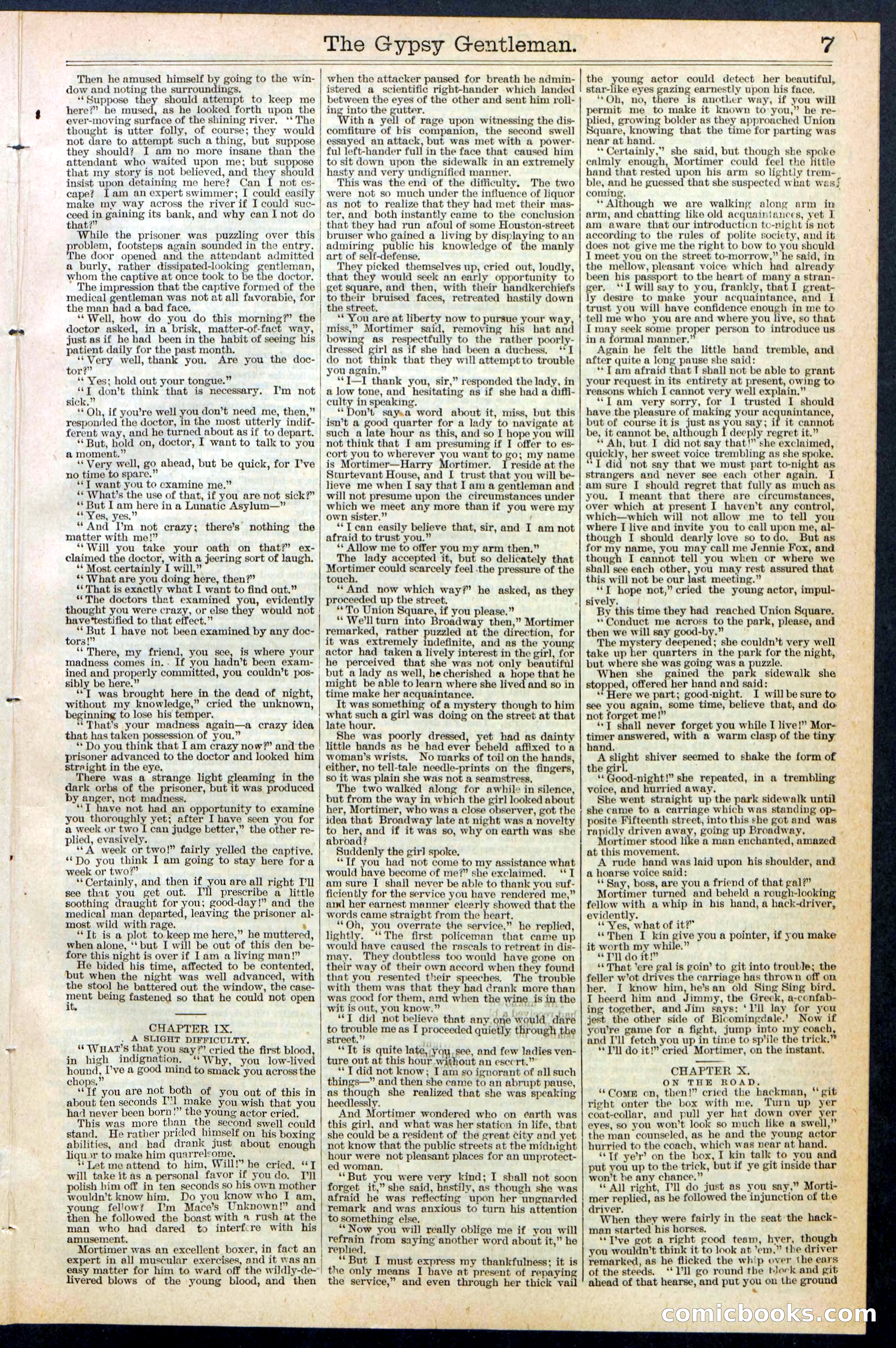 The Gypsy Gentleman (Beadle's New York Dime Library, No. 381) — page 7 of 32