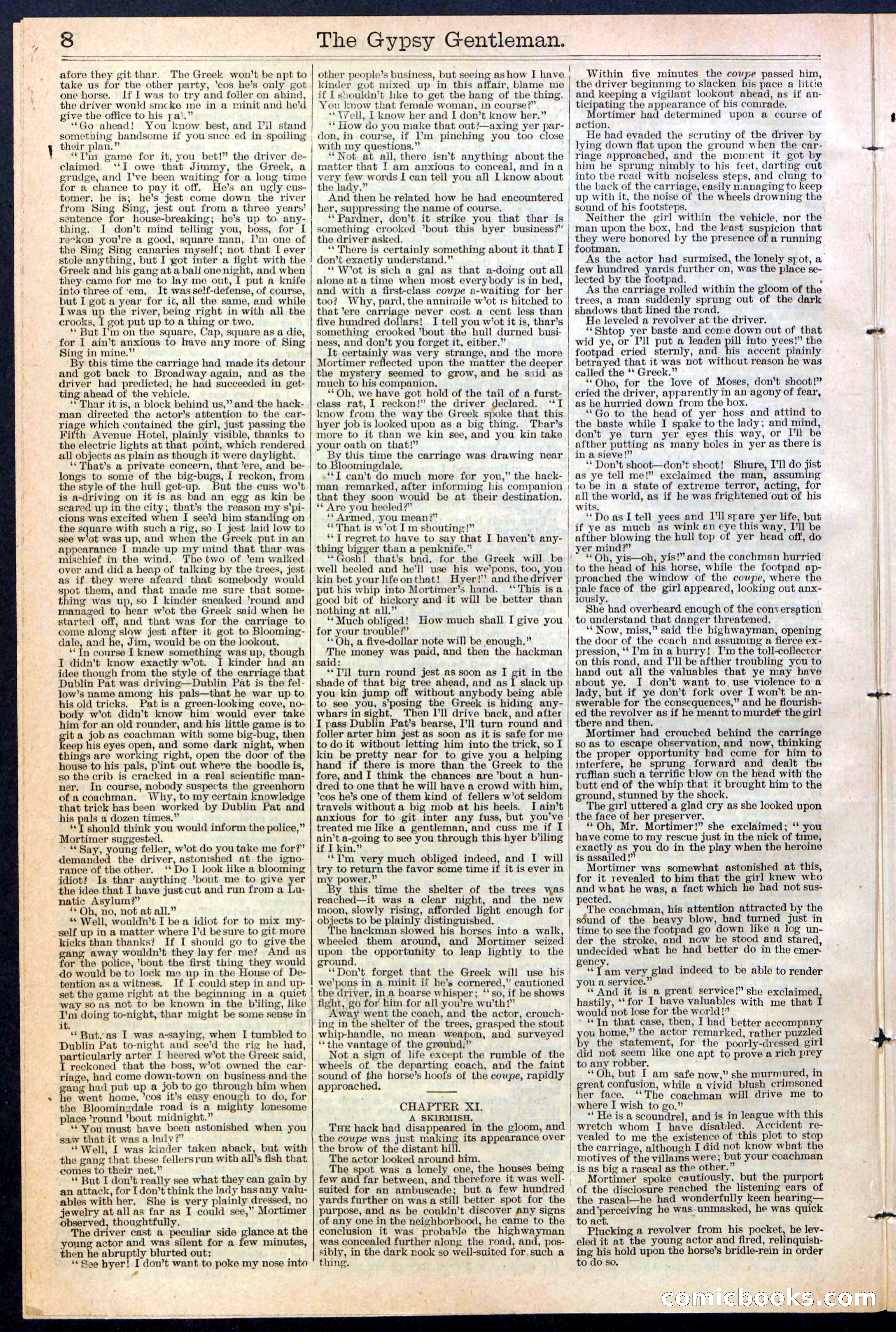 The Gypsy Gentleman (Beadle's New York Dime Library, No. 381) — page 8 of 32