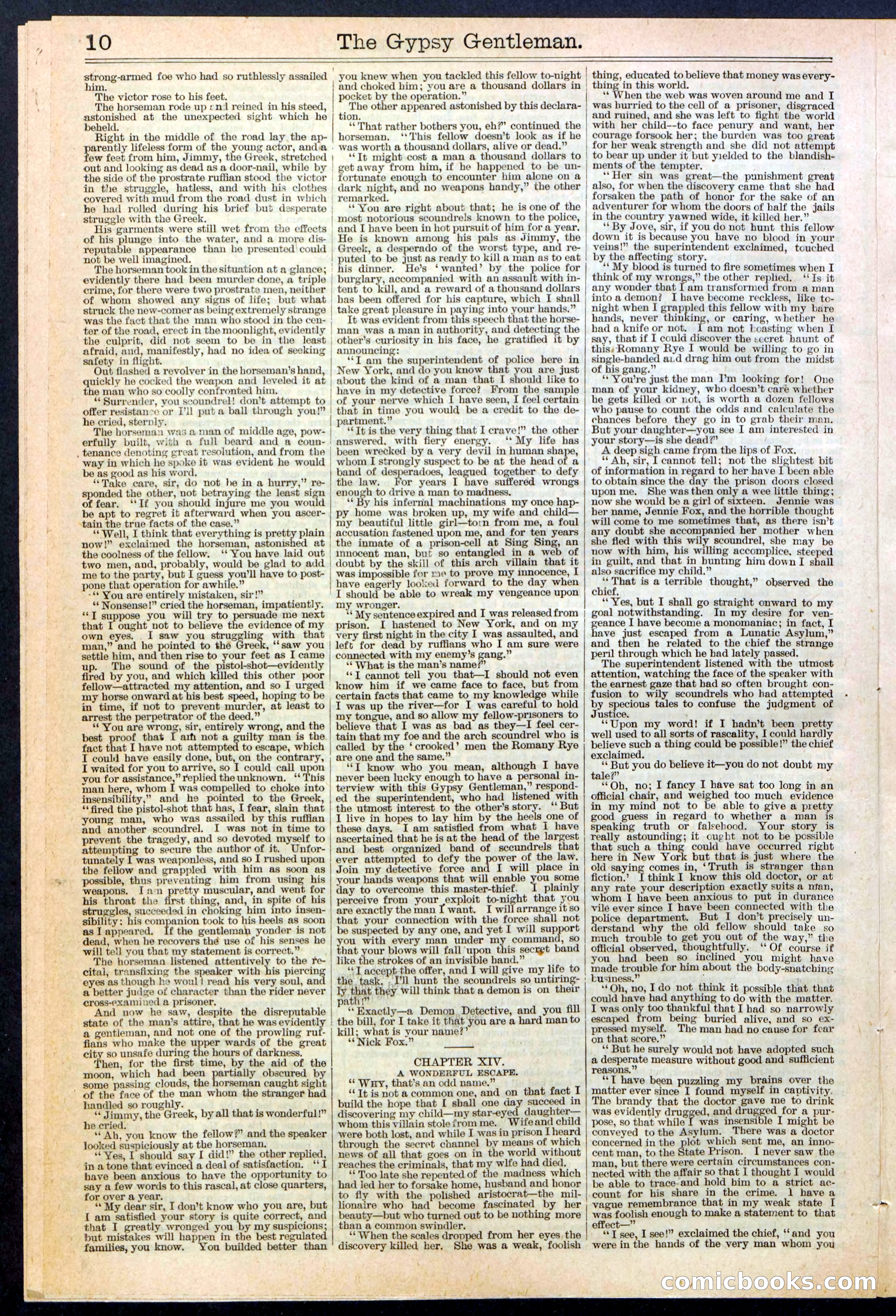 The Gypsy Gentleman (Beadle's New York Dime Library, No. 381) — page 10 of 32