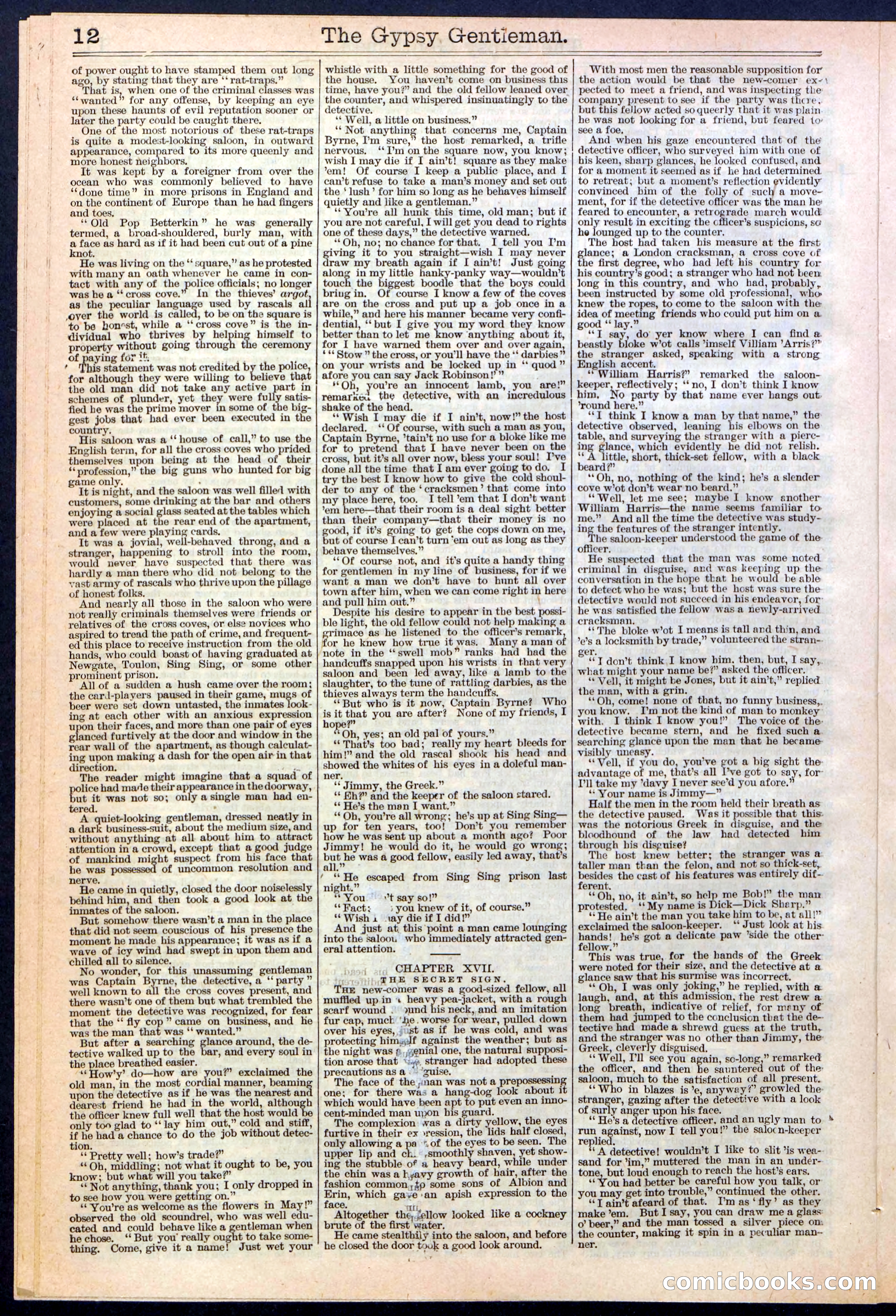 The Gypsy Gentleman (Beadle's New York Dime Library, No. 381) — page 12 of 32