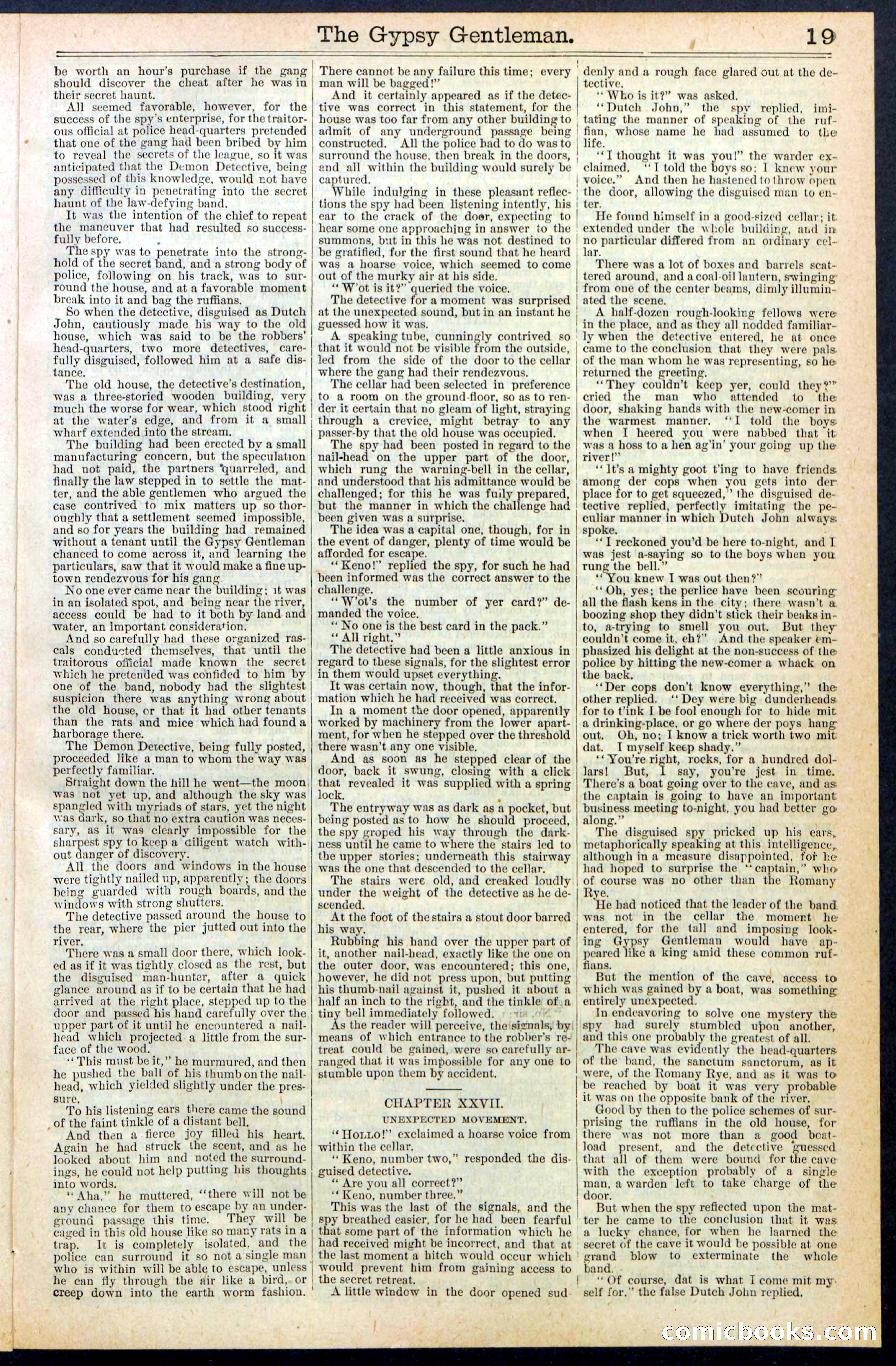 The Gypsy Gentleman (Beadle's New York Dime Library, No. 381) — page 19 of 32