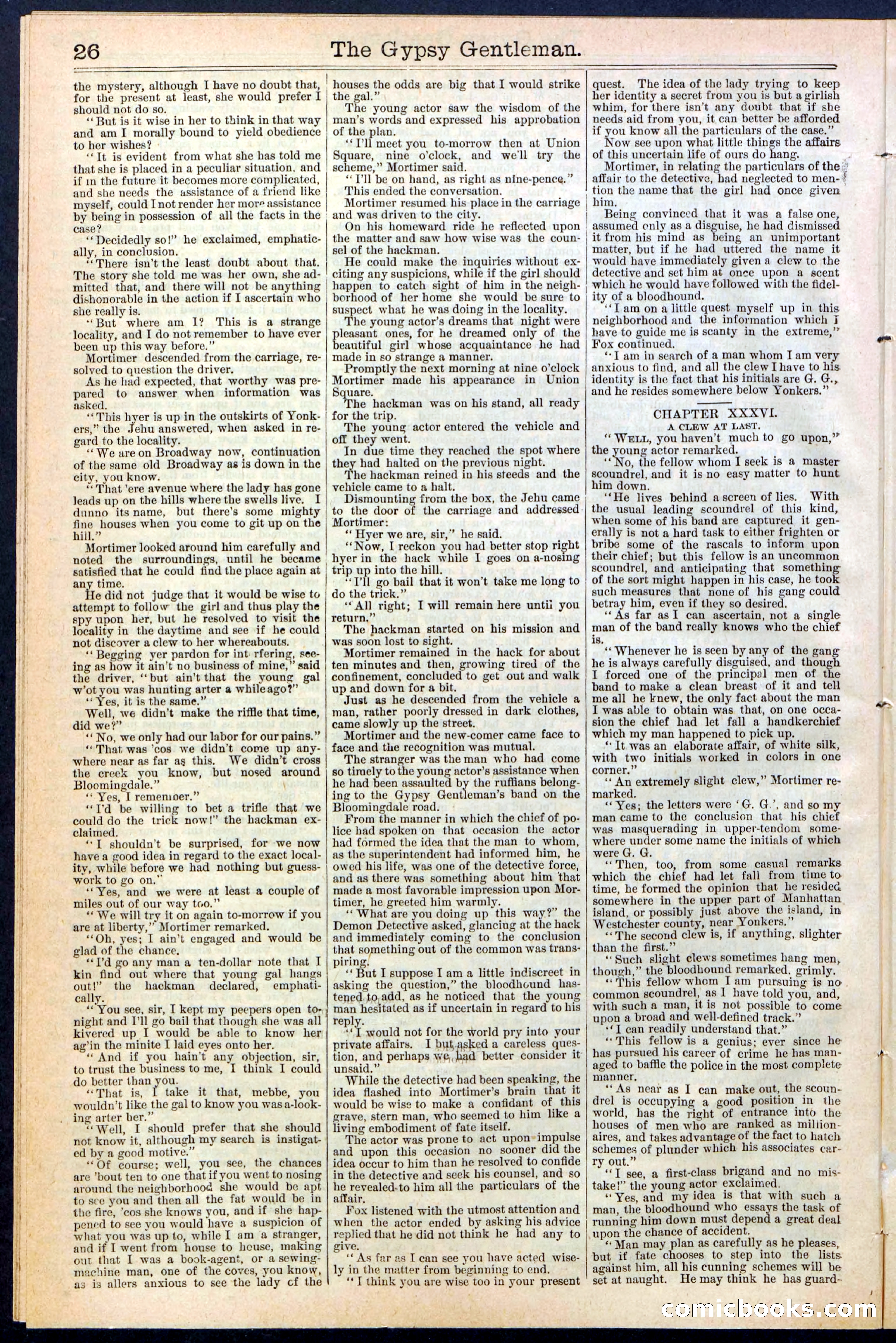 The Gypsy Gentleman (Beadle's New York Dime Library, No. 381) — page 26 of 32