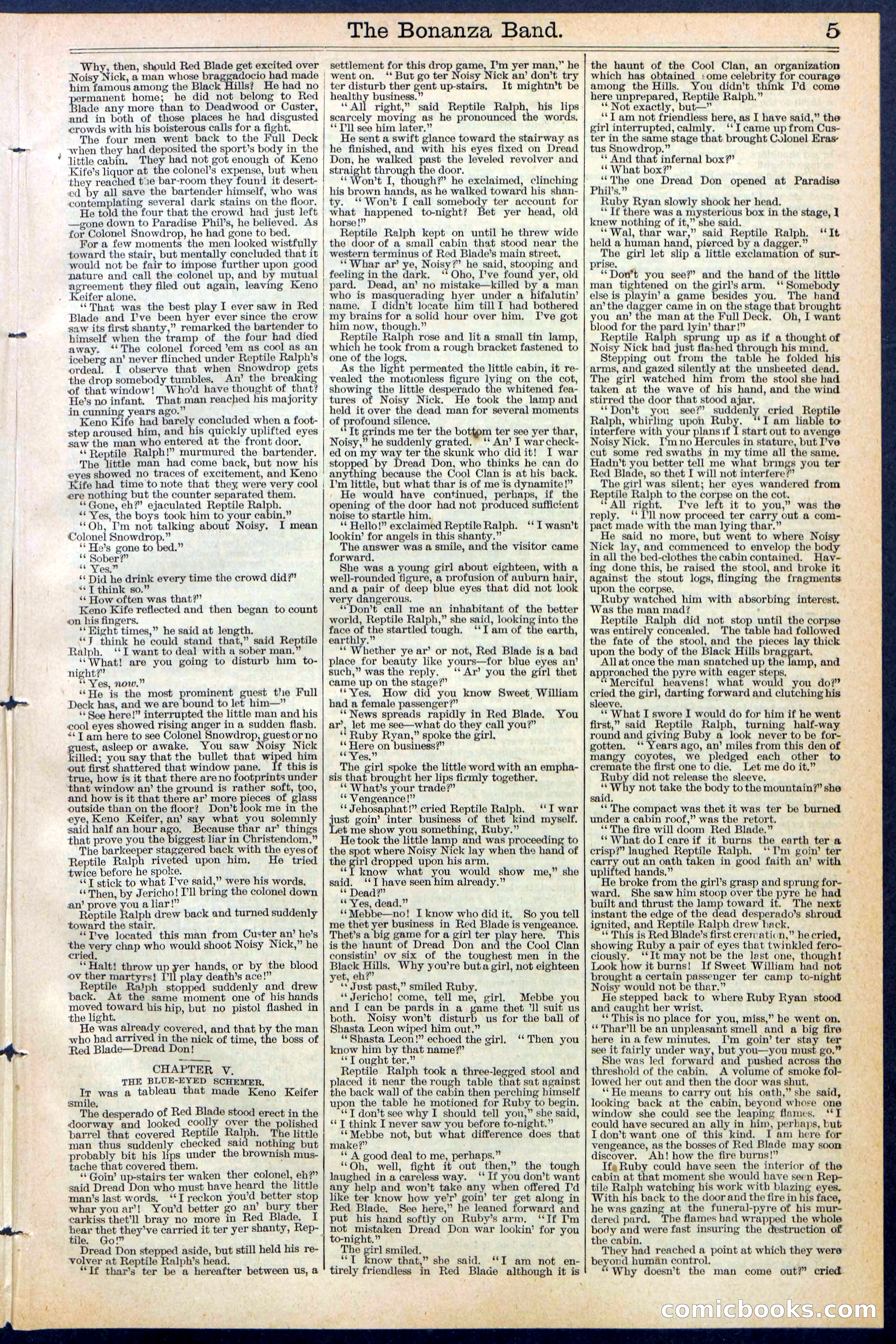 The Bonanza Band; or, Dread Don, of the Cool Clan — page 5 of 32