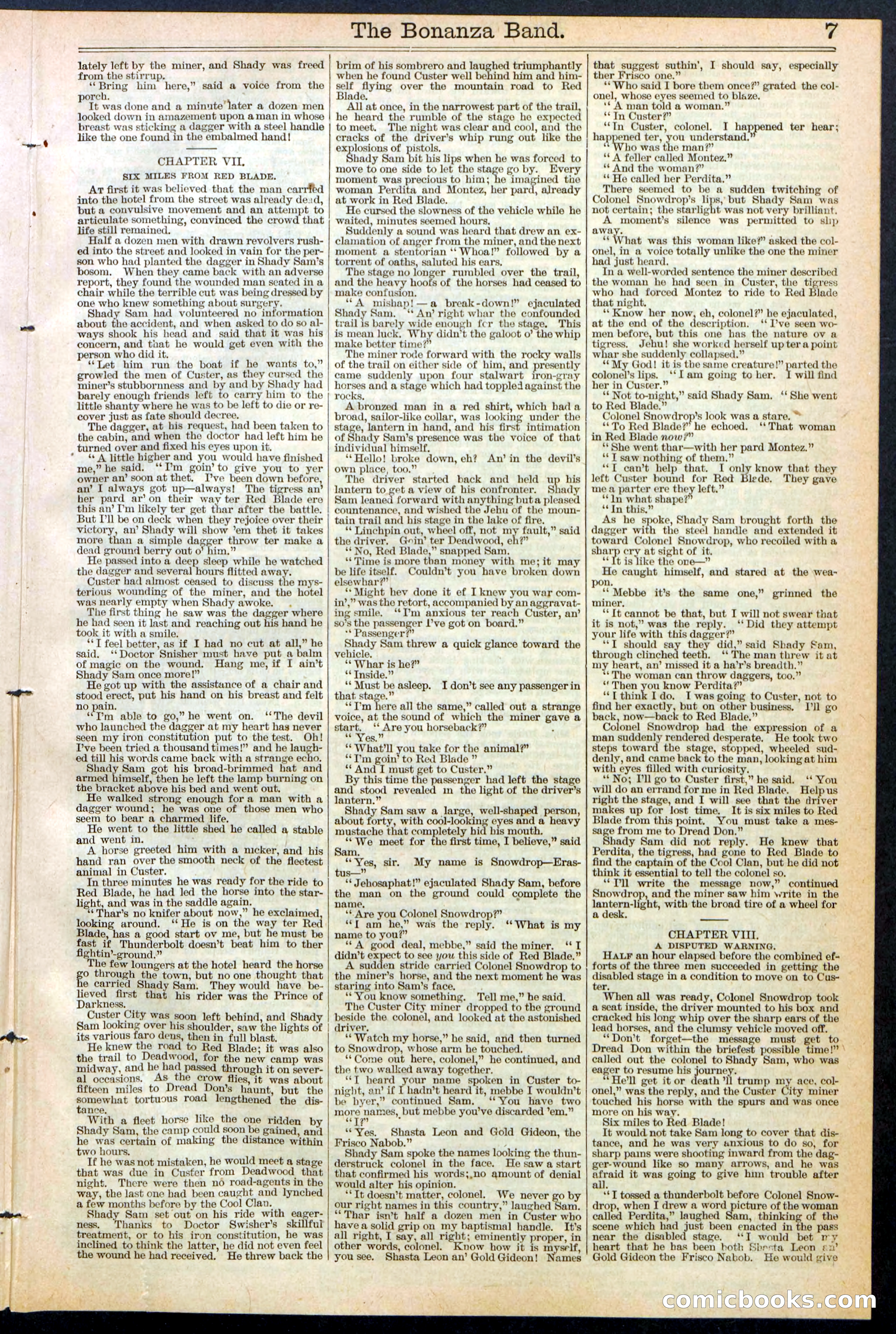 The Bonanza Band; or, Dread Don, of the Cool Clan — page 7 of 32