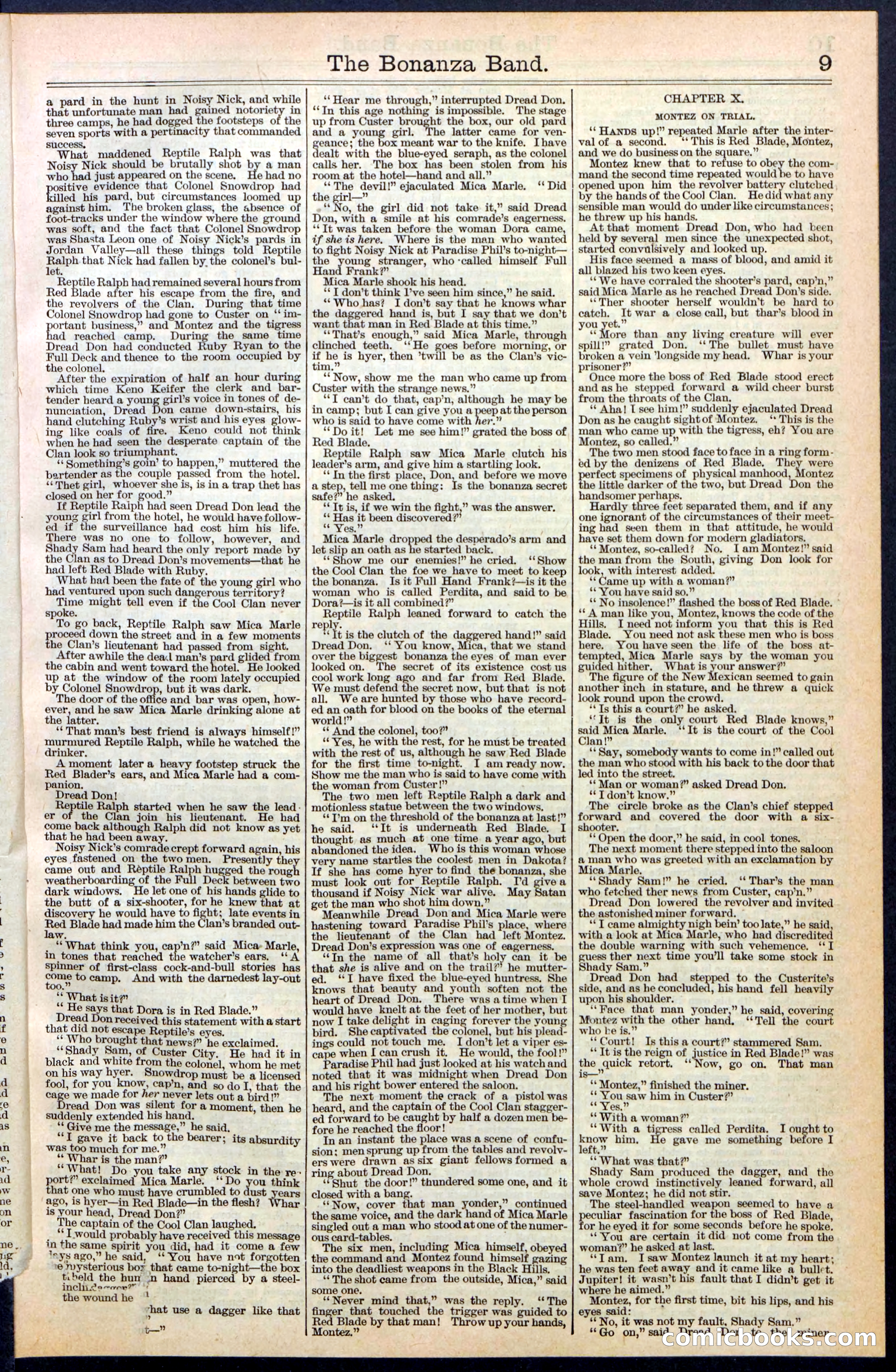 The Bonanza Band; or, Dread Don, of the Cool Clan — page 9 of 32