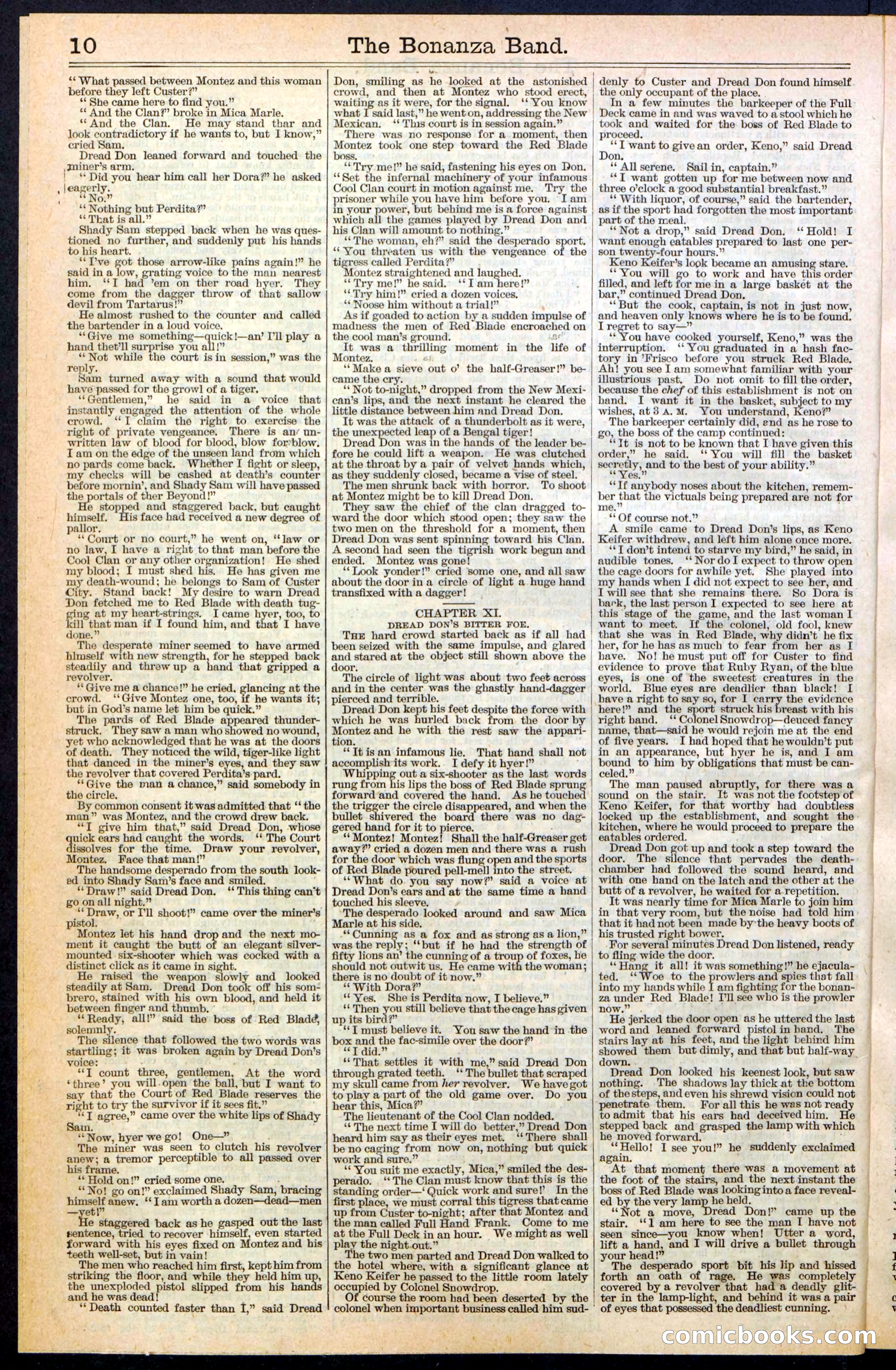 The Bonanza Band; or, Dread Don, of the Cool Clan — page 10 of 32
