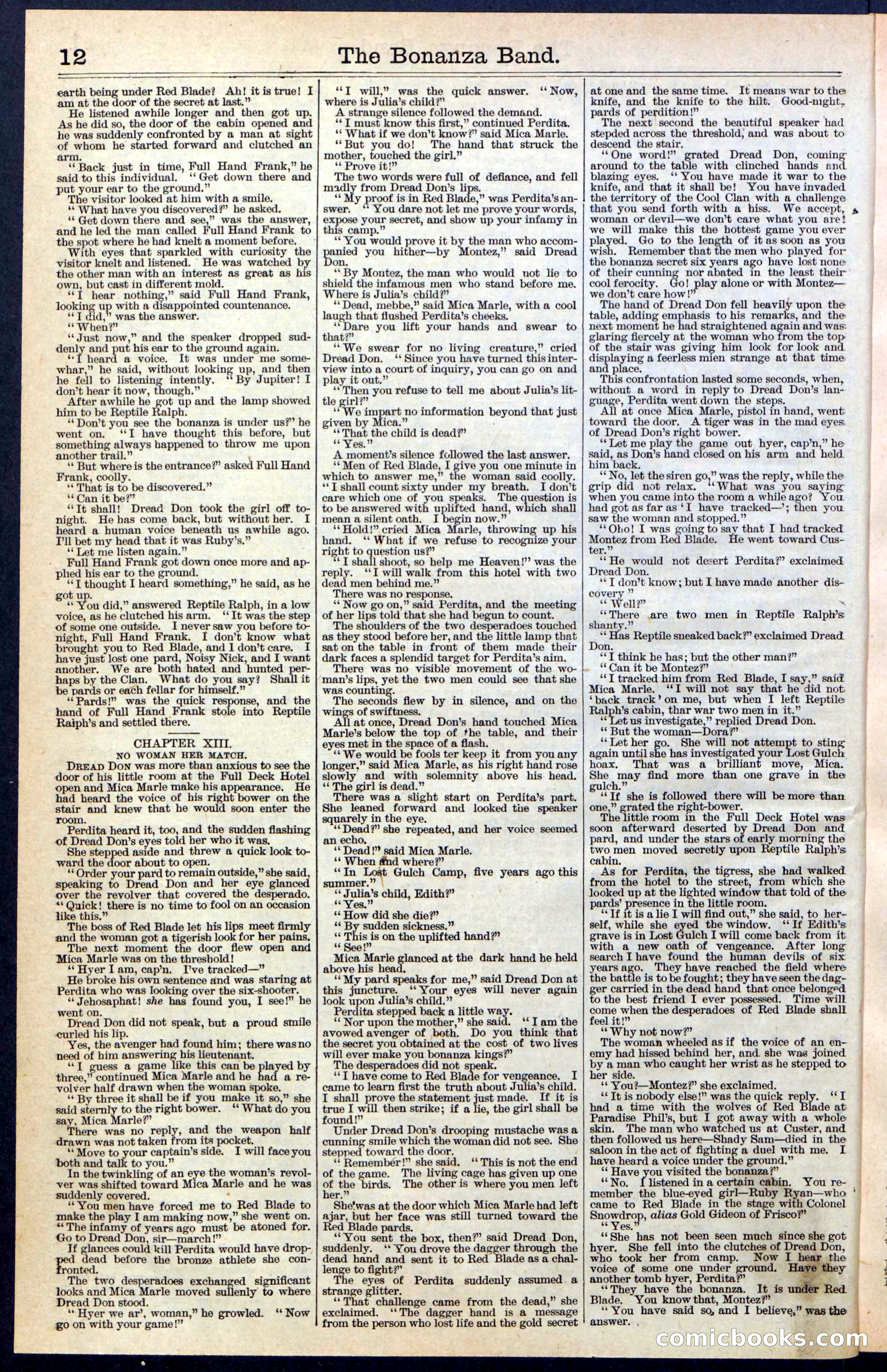 The Bonanza Band; or, Dread Don, of the Cool Clan — page 12 of 32