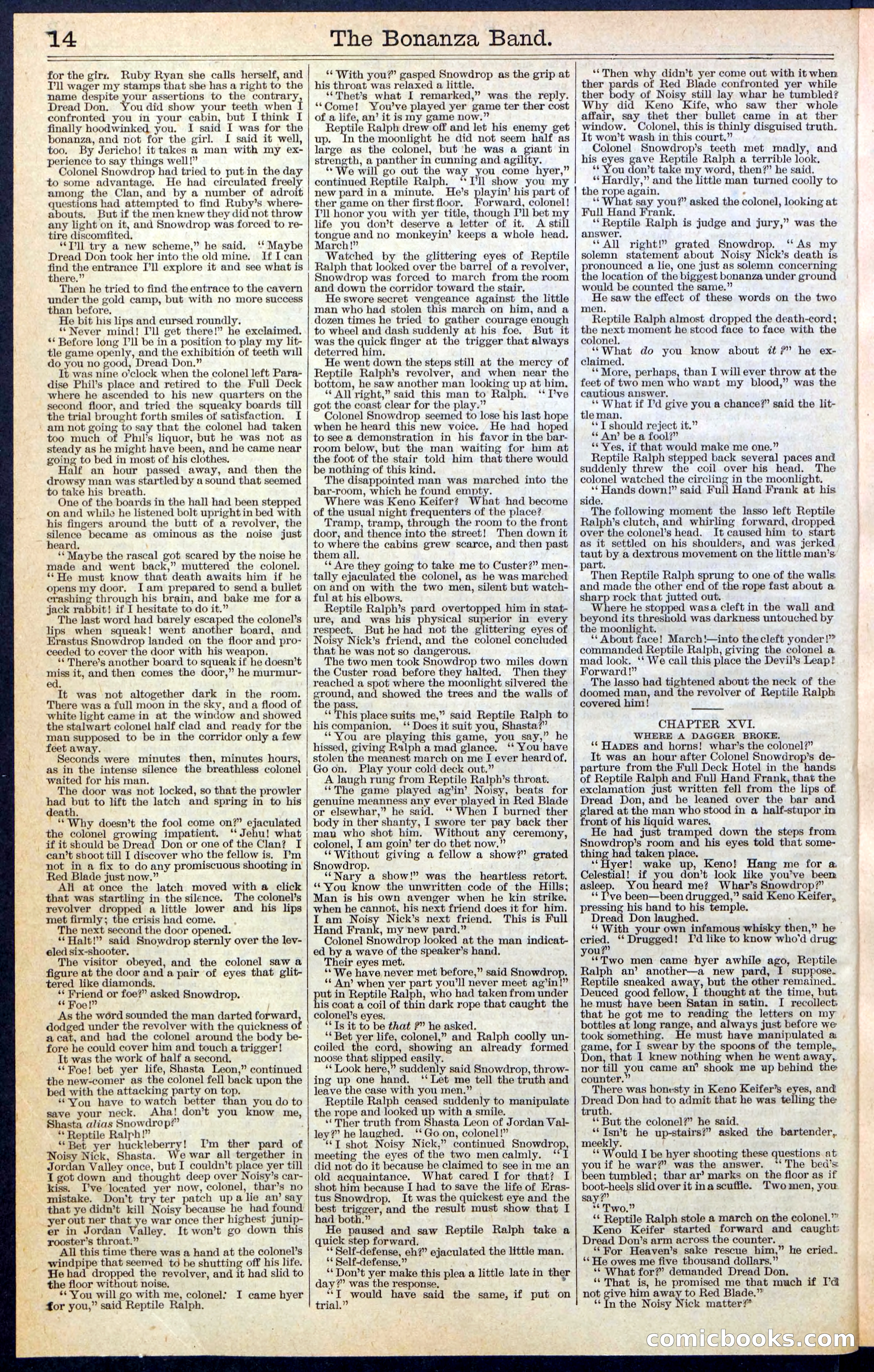 The Bonanza Band; or, Dread Don, of the Cool Clan — page 14 of 32