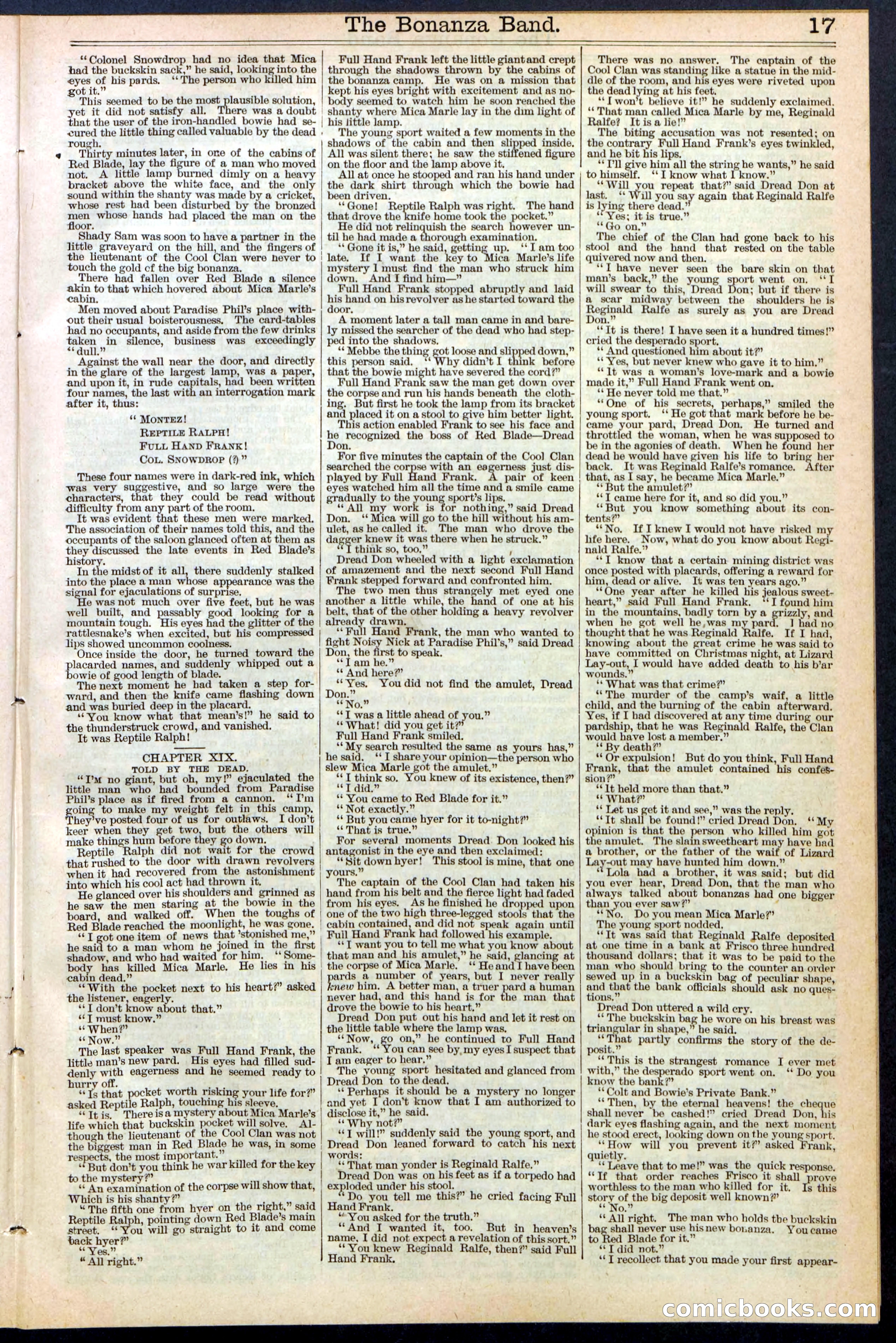 The Bonanza Band; or, Dread Don, of the Cool Clan — page 17 of 32