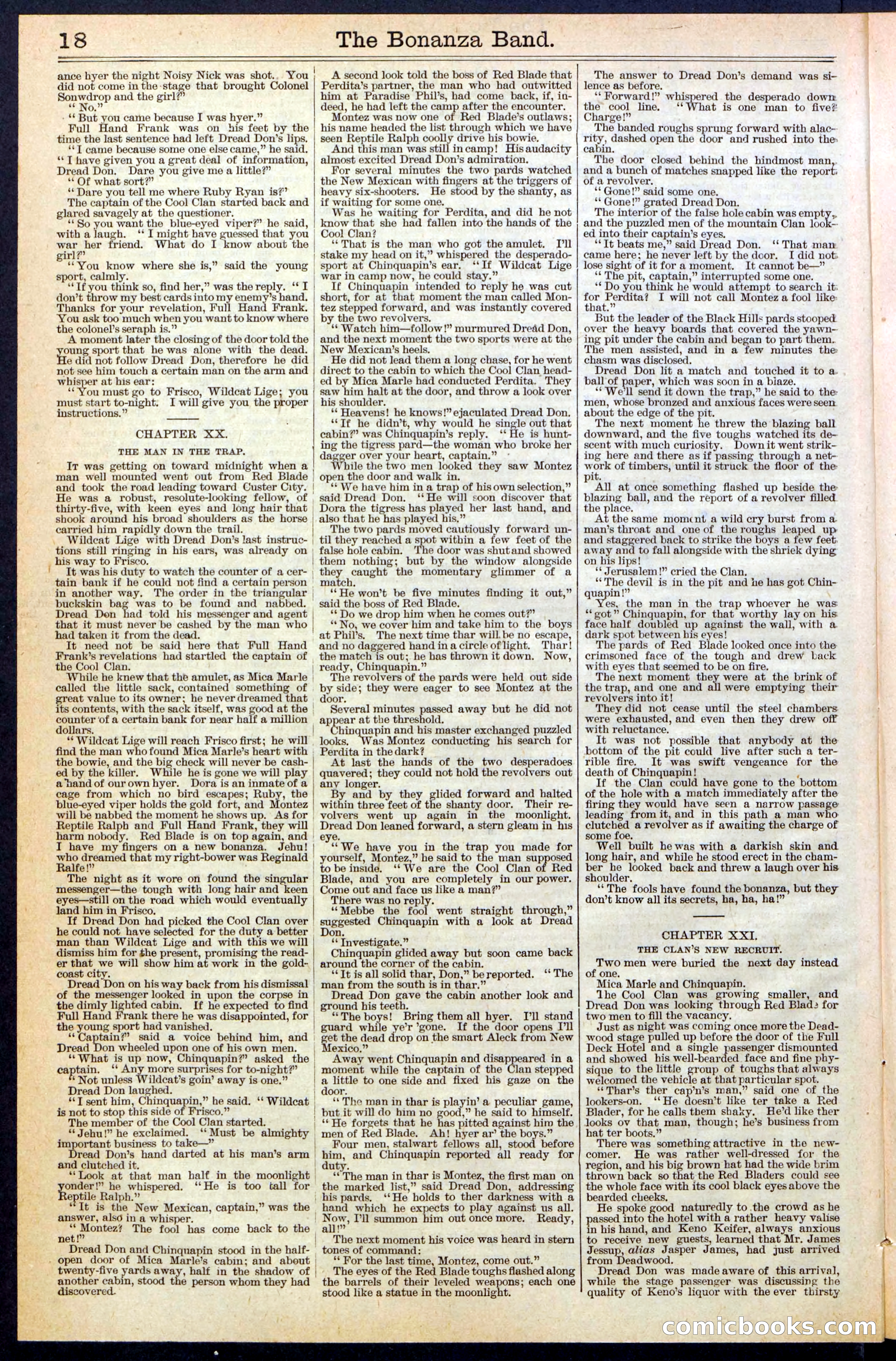 The Bonanza Band; or, Dread Don, of the Cool Clan — page 18 of 32