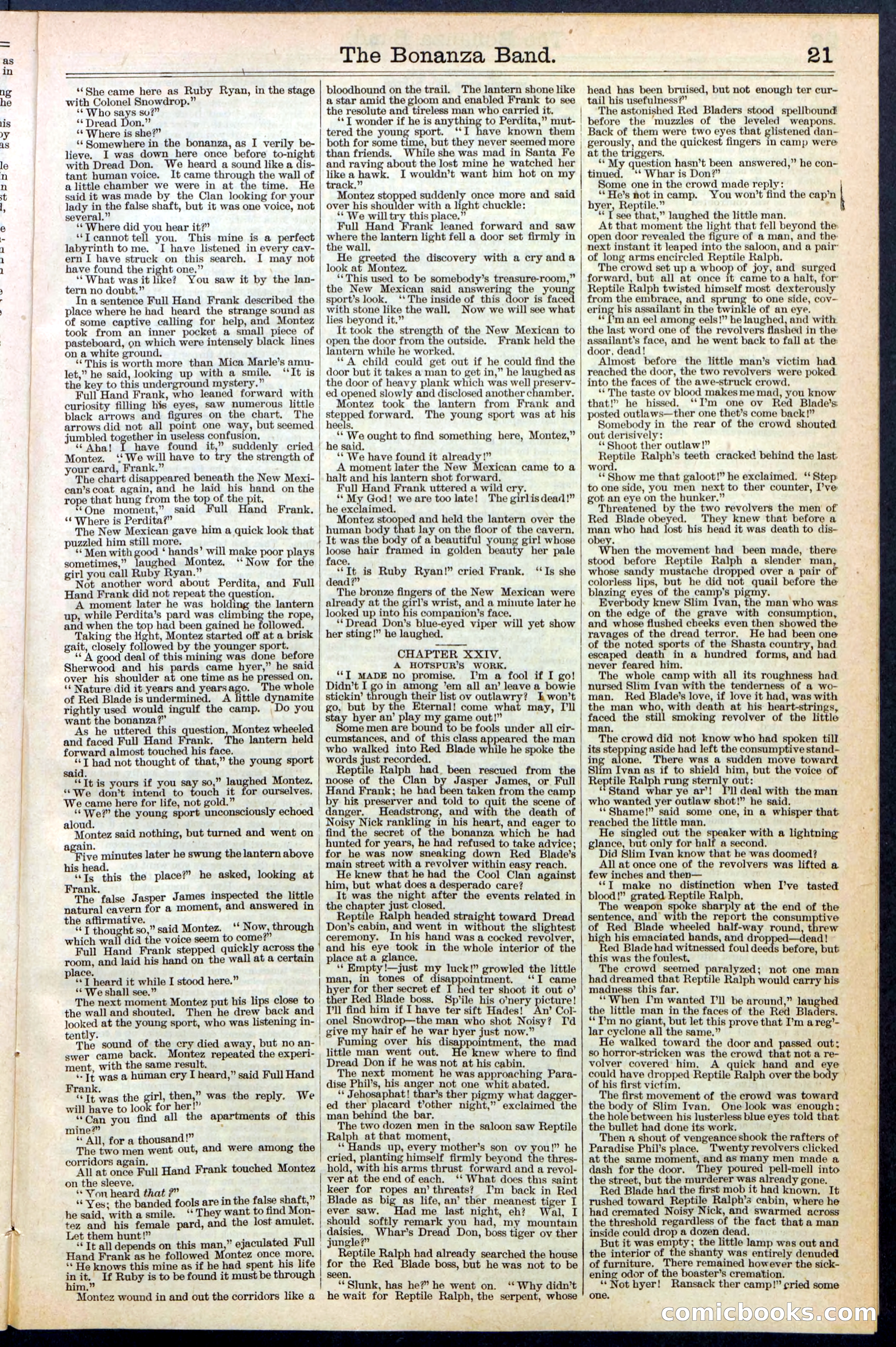 The Bonanza Band; or, Dread Don, of the Cool Clan — page 21 of 32