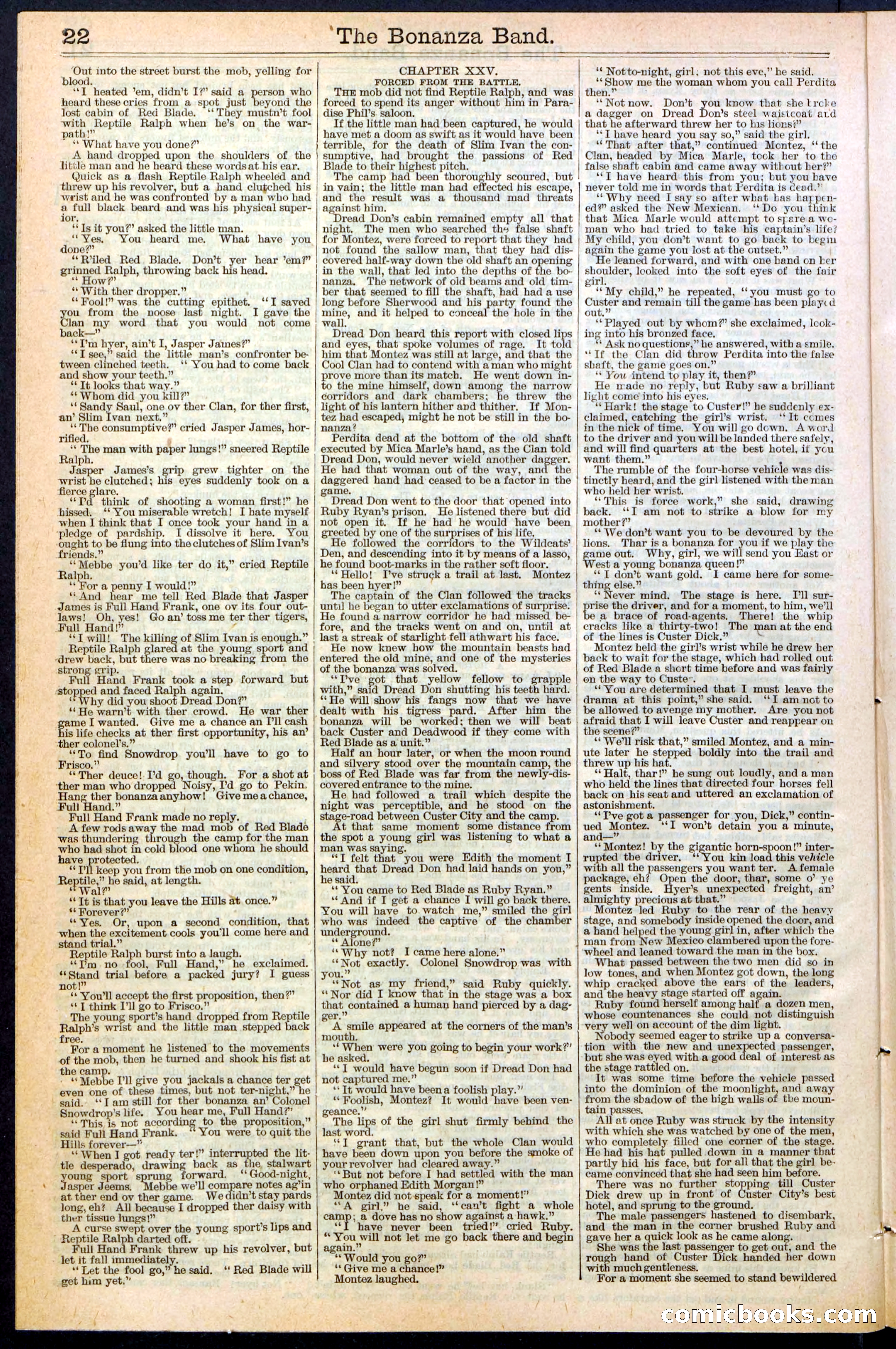 The Bonanza Band; or, Dread Don, of the Cool Clan — page 22 of 32
