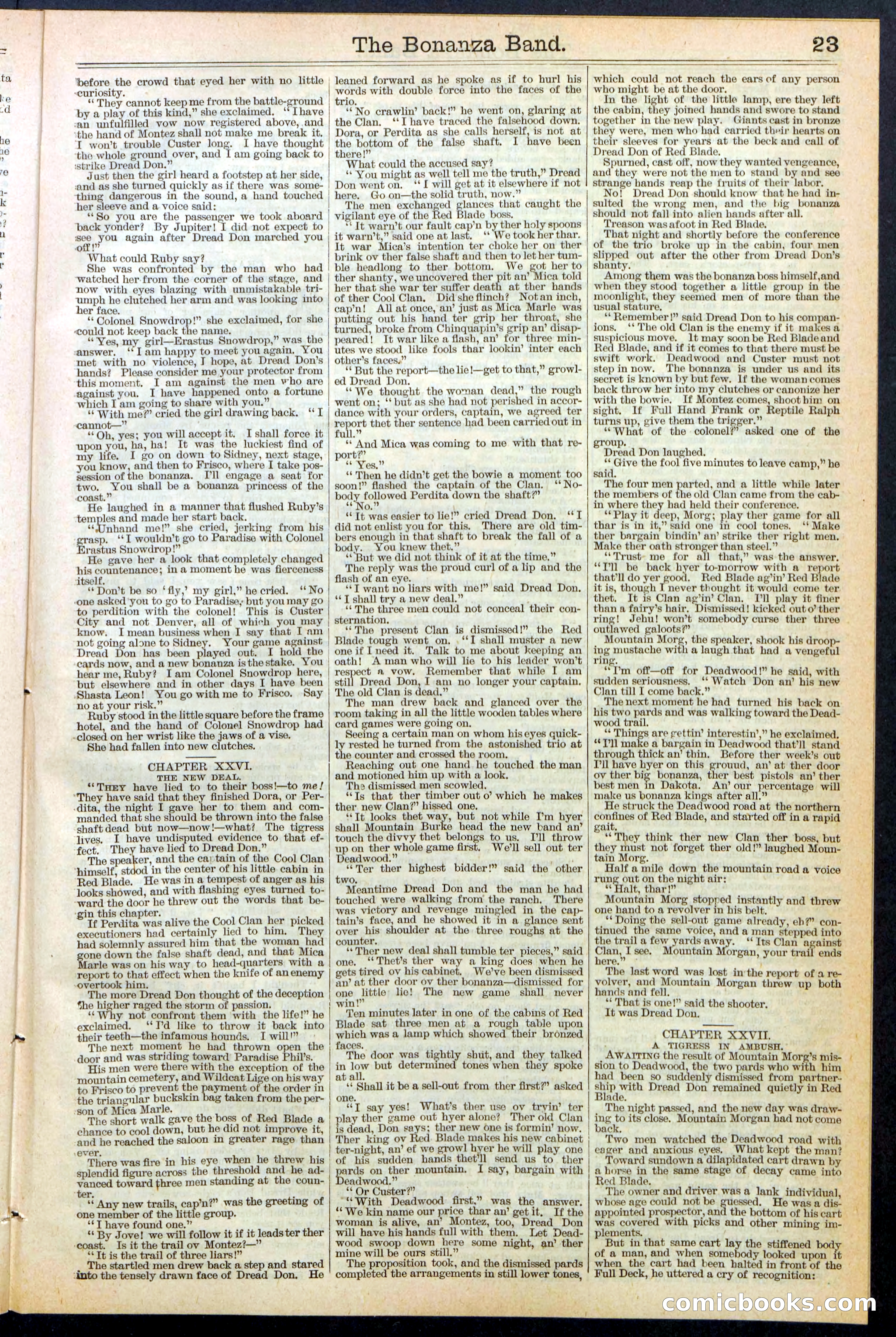 The Bonanza Band; or, Dread Don, of the Cool Clan — page 23 of 32