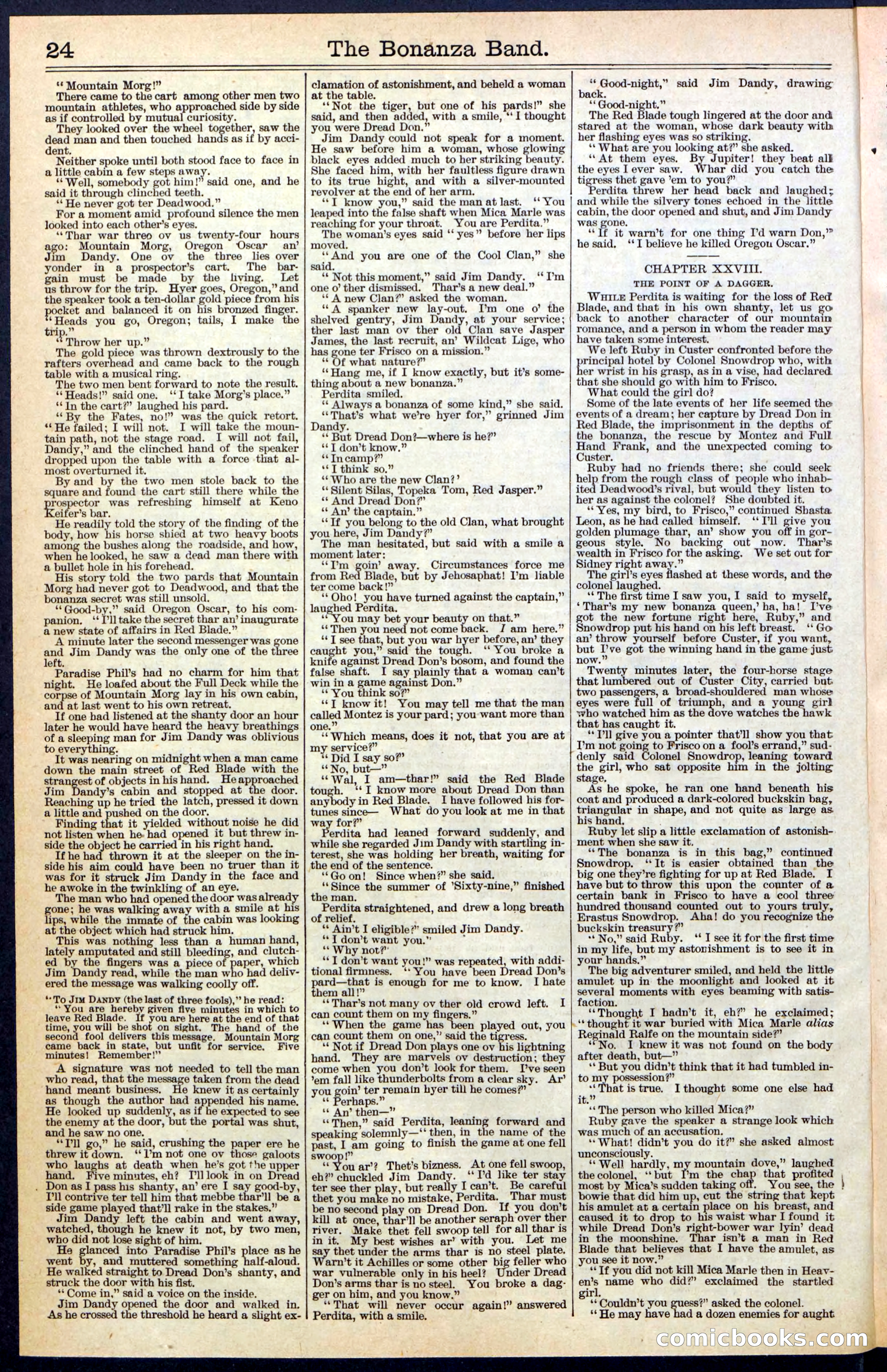 The Bonanza Band; or, Dread Don, of the Cool Clan — page 24 of 32