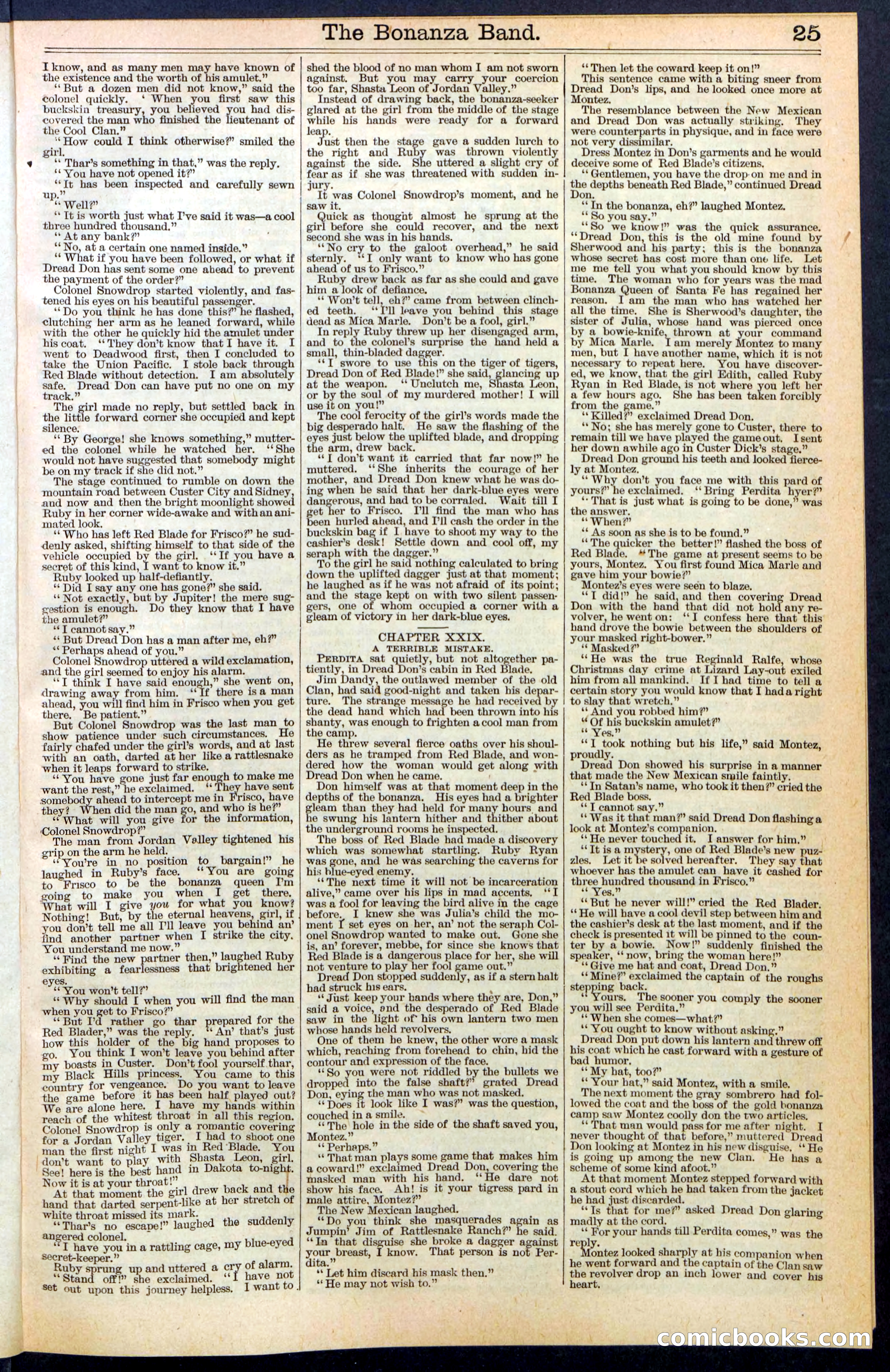 The Bonanza Band; or, Dread Don, of the Cool Clan — page 25 of 32