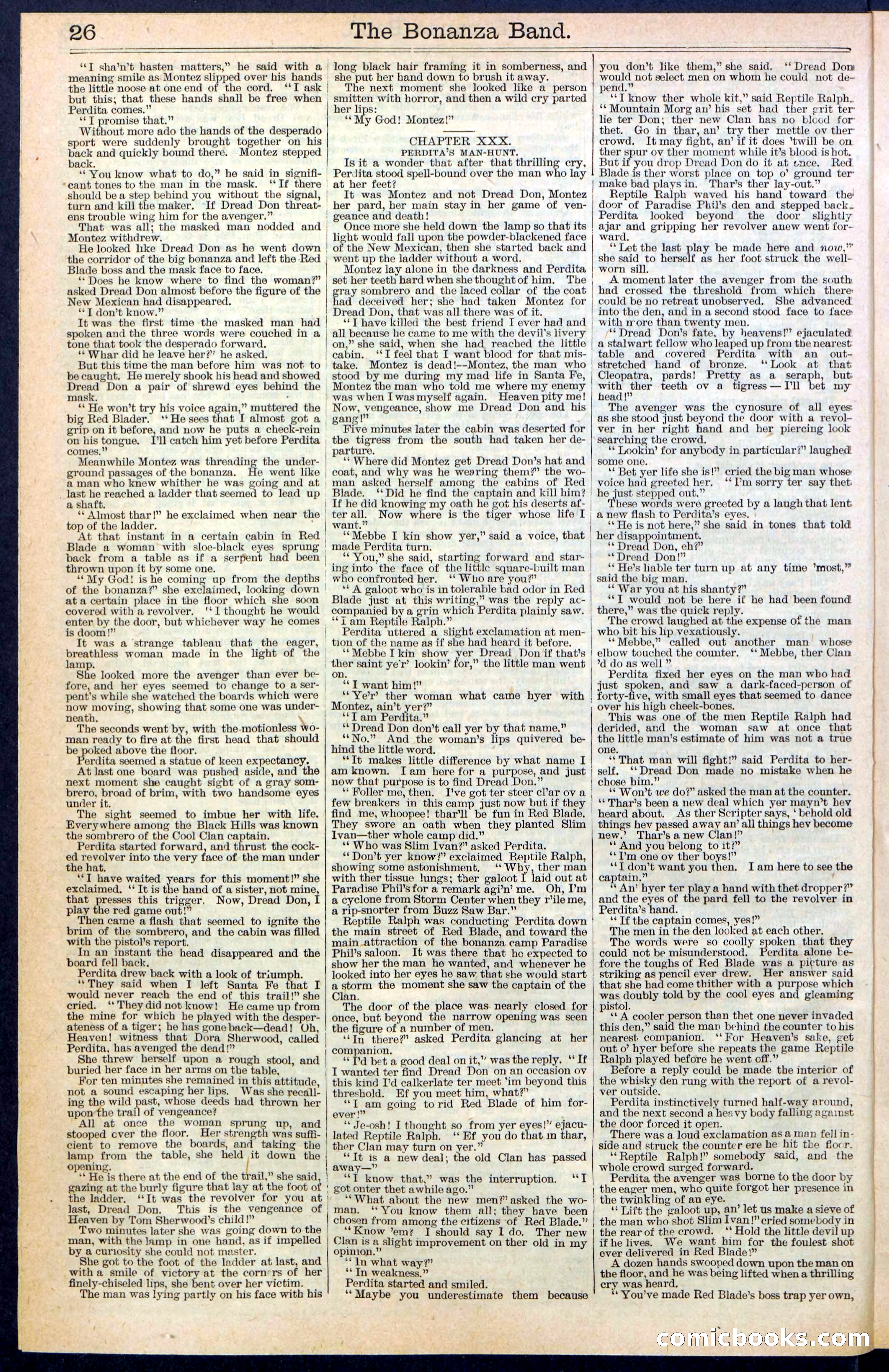 The Bonanza Band; or, Dread Don, of the Cool Clan — page 26 of 32