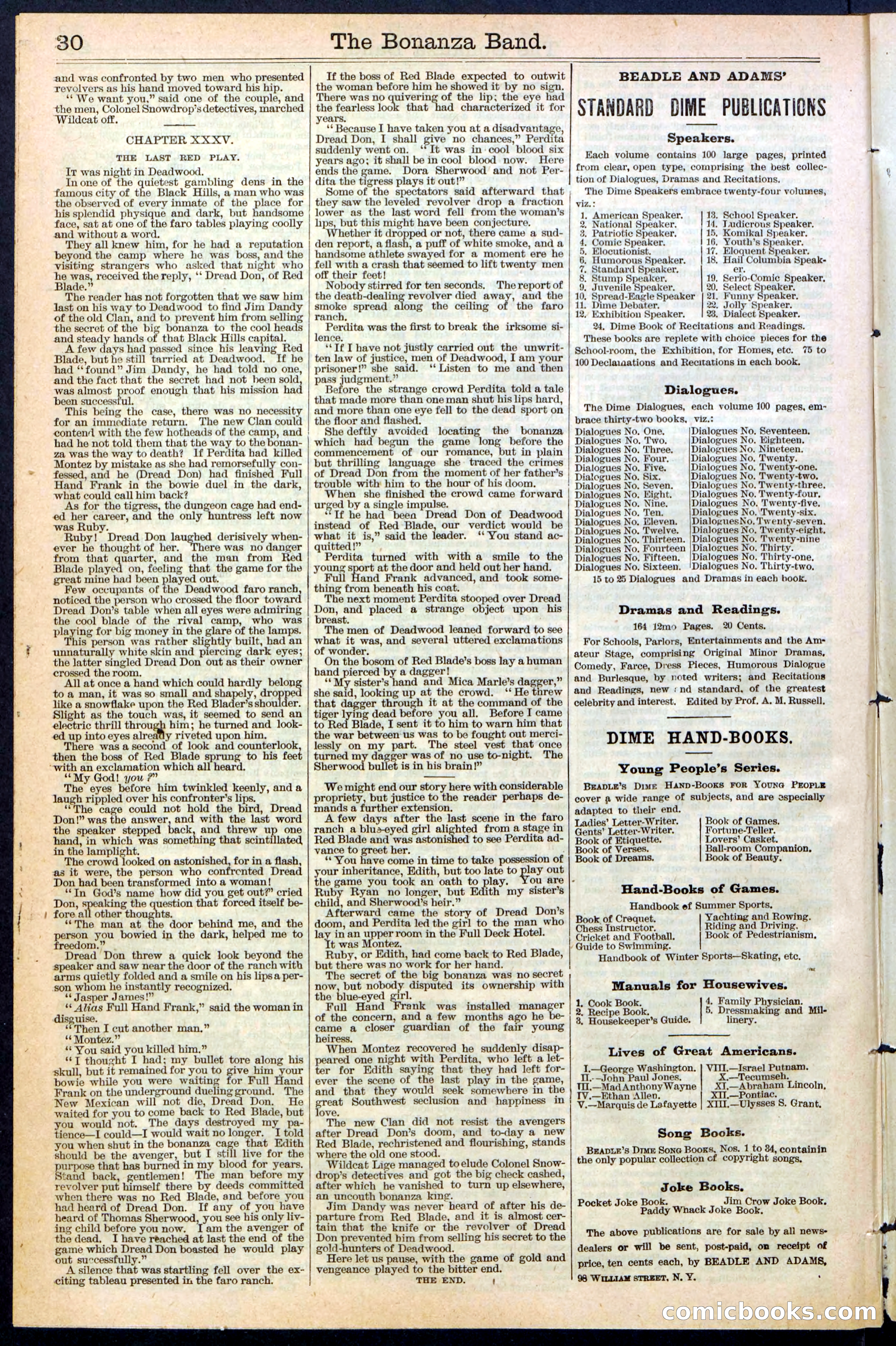 The Bonanza Band; or, Dread Don, of the Cool Clan — page 30 of 32