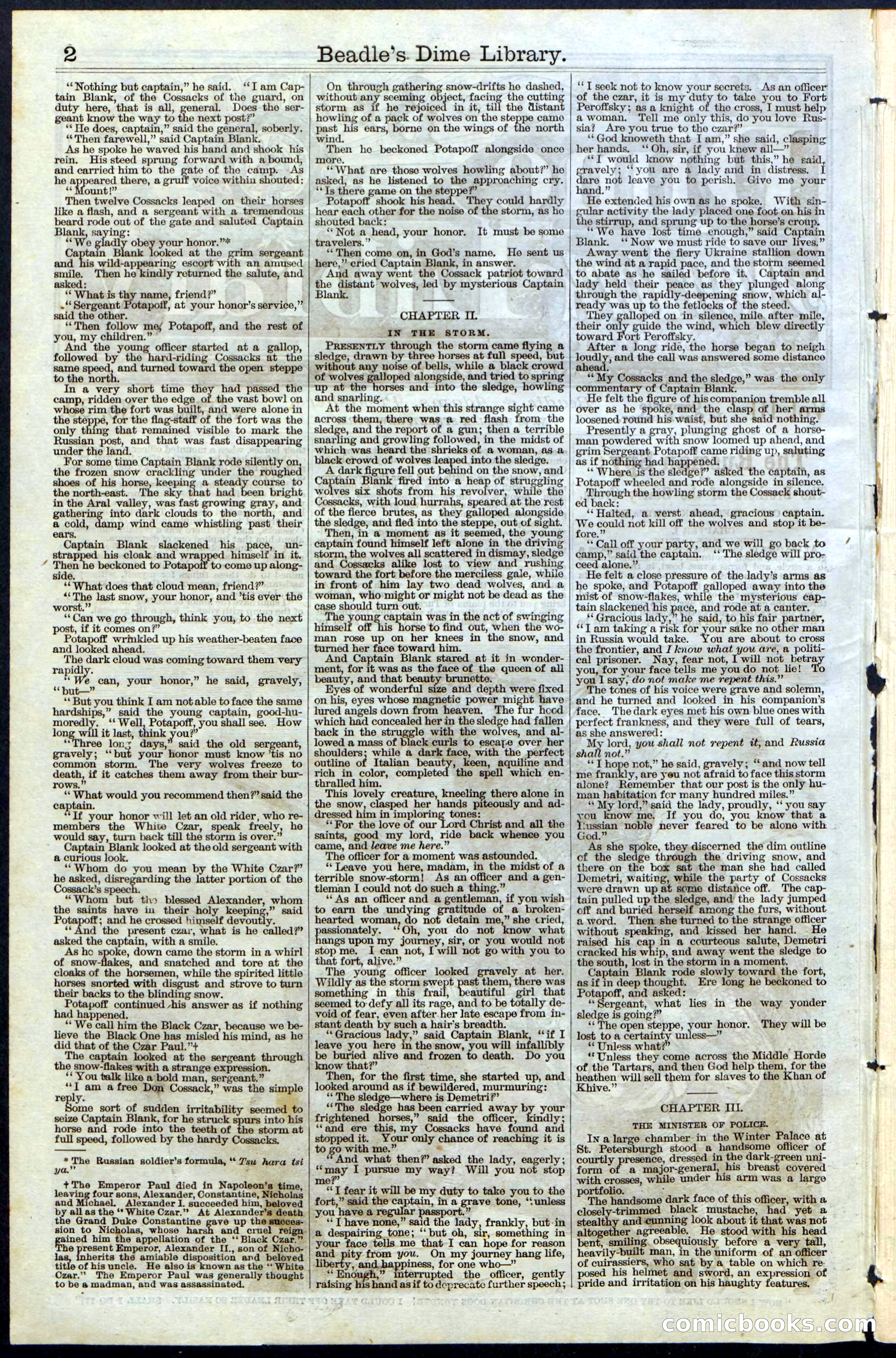 Beadle's Dime Library, Vol. III, No. 39 — page 2 of 24