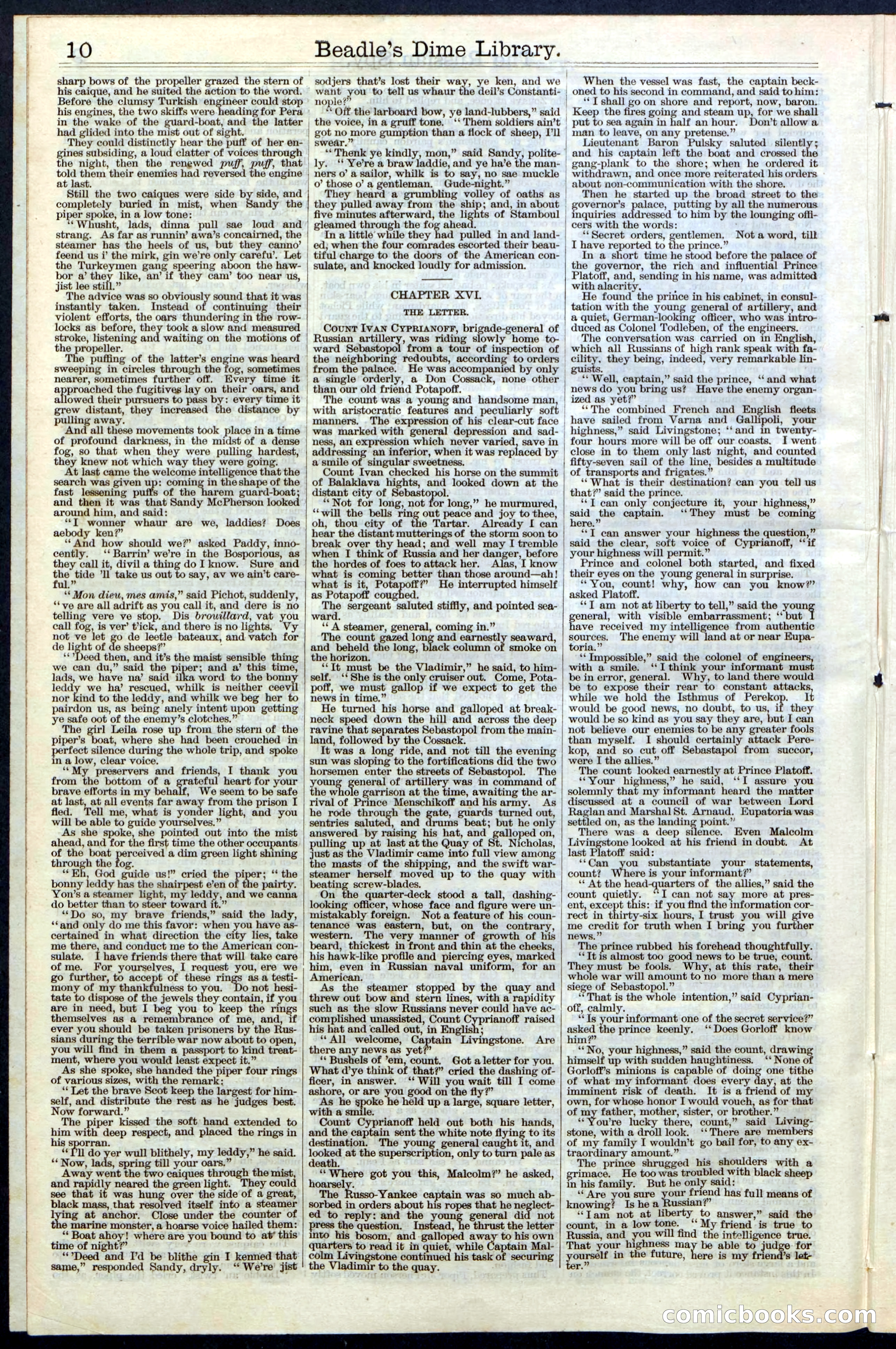 Beadle's Dime Library, Vol. III, No. 39 — page 10 of 24