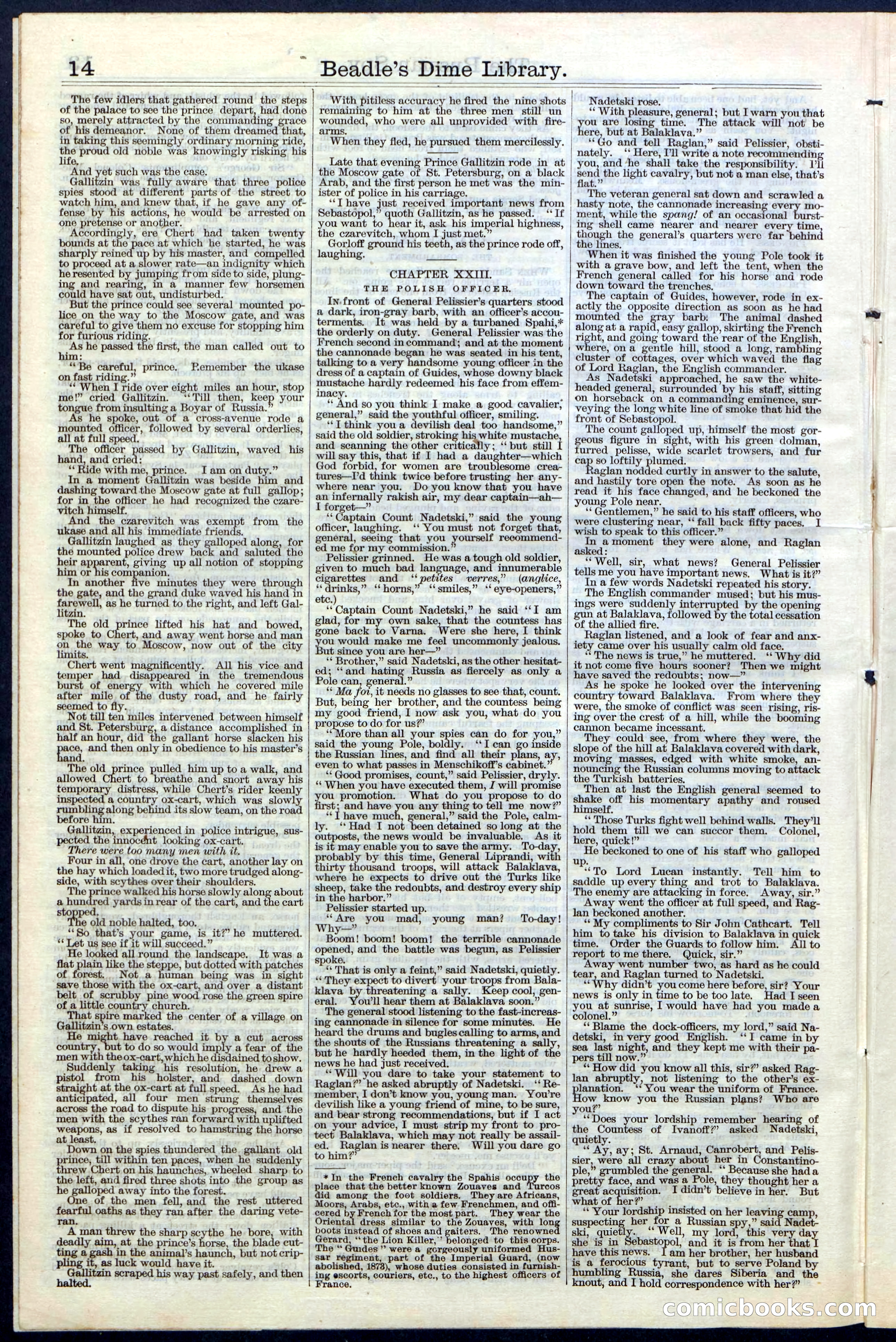 Beadle's Dime Library, Vol. III, No. 39 — page 14 of 24