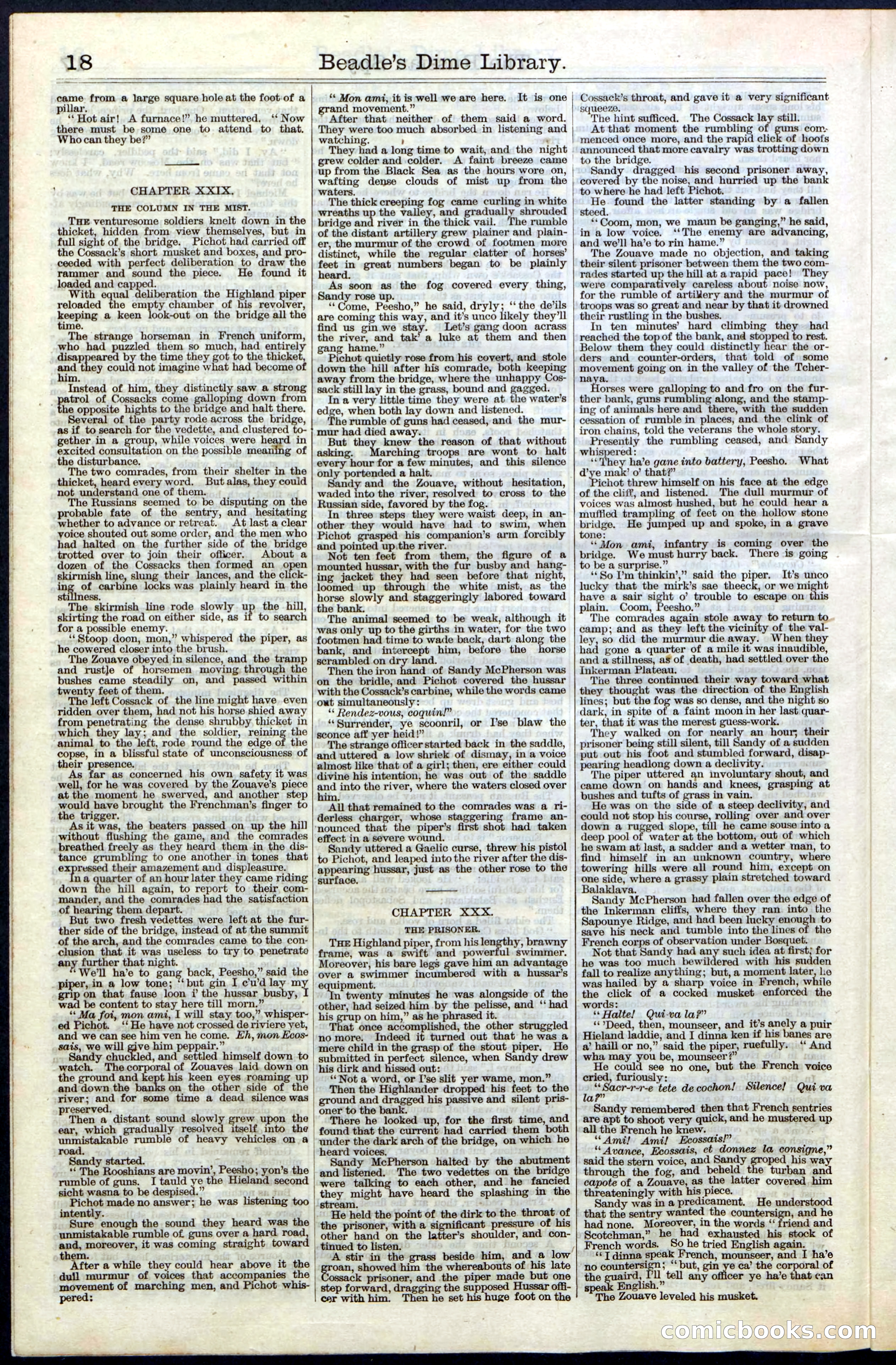 Beadle's Dime Library, Vol. III, No. 39 — page 18 of 24