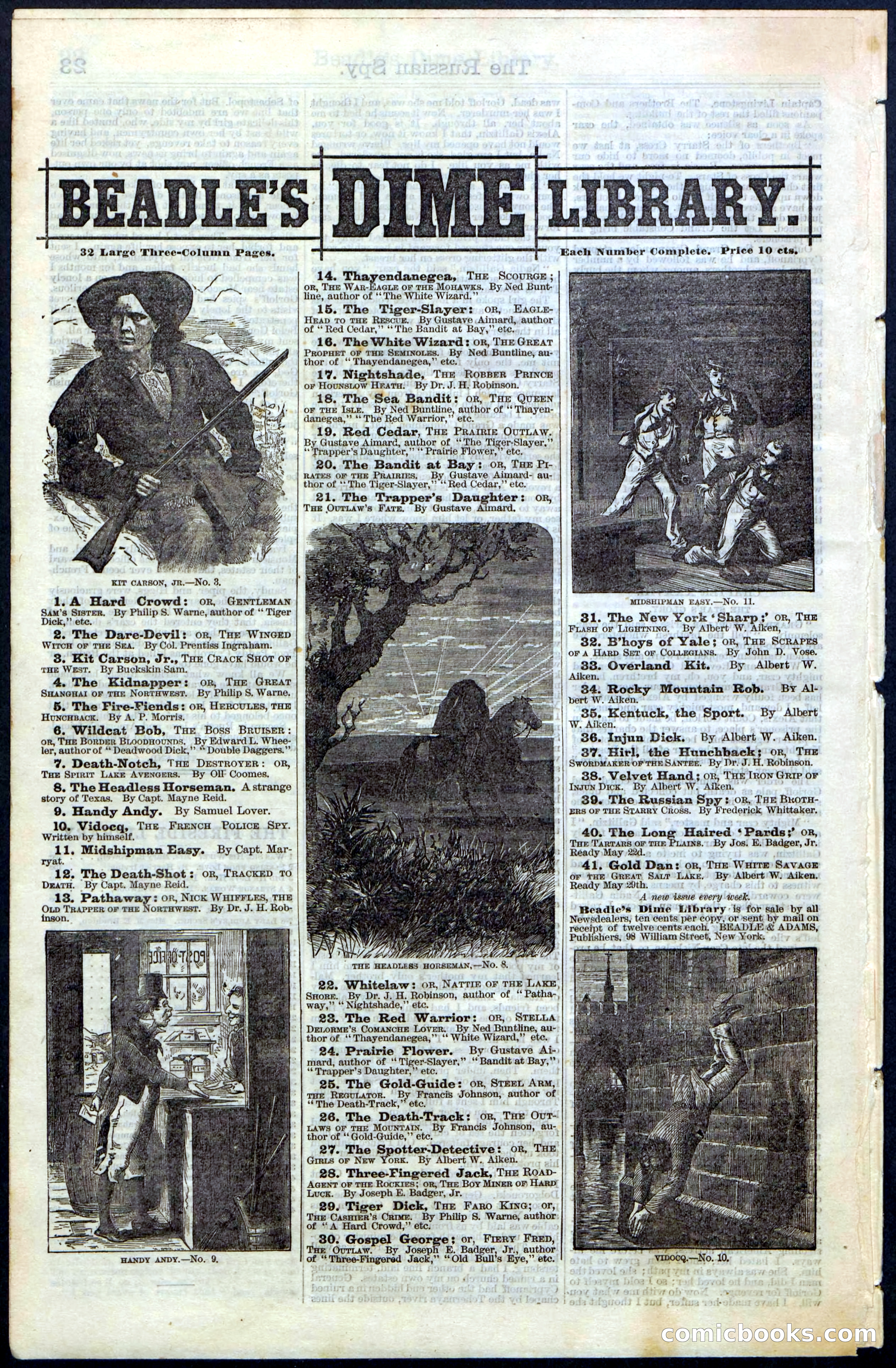 Beadle's Dime Library, Vol. III, No. 39 — page 24 of 24