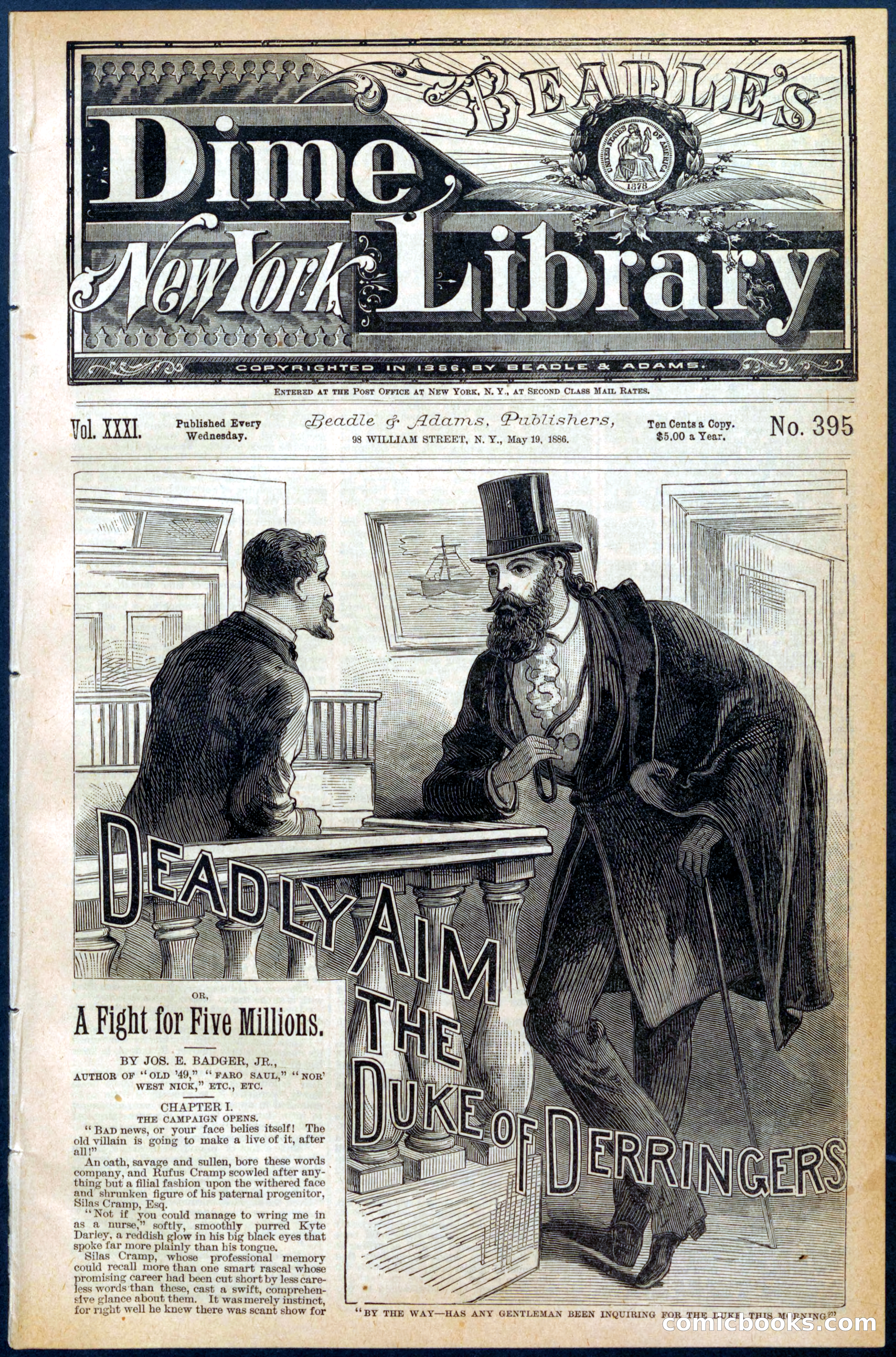 Beadle's Dime Library No. 395