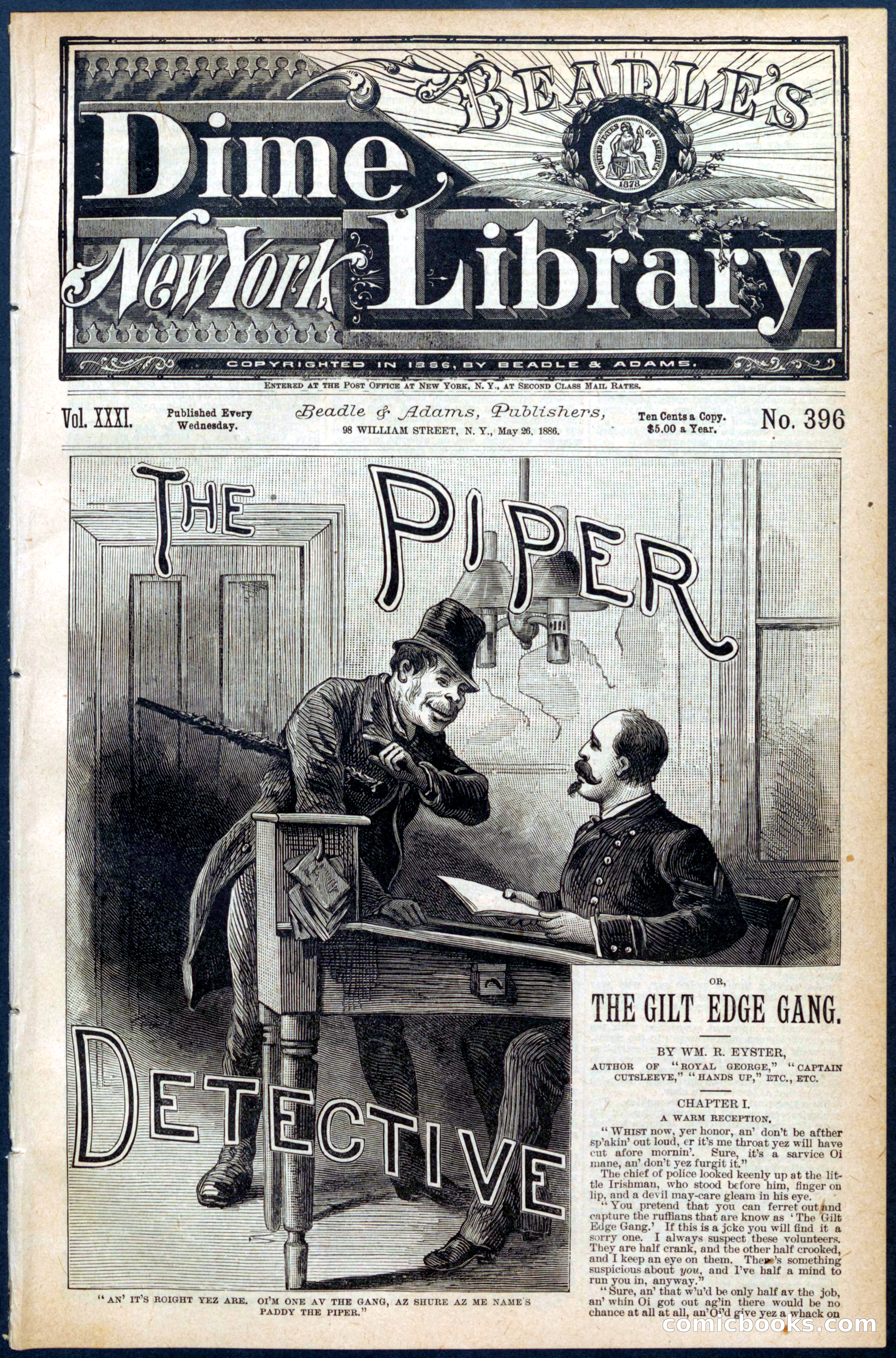 Beadle's New York Dime Library No. 396