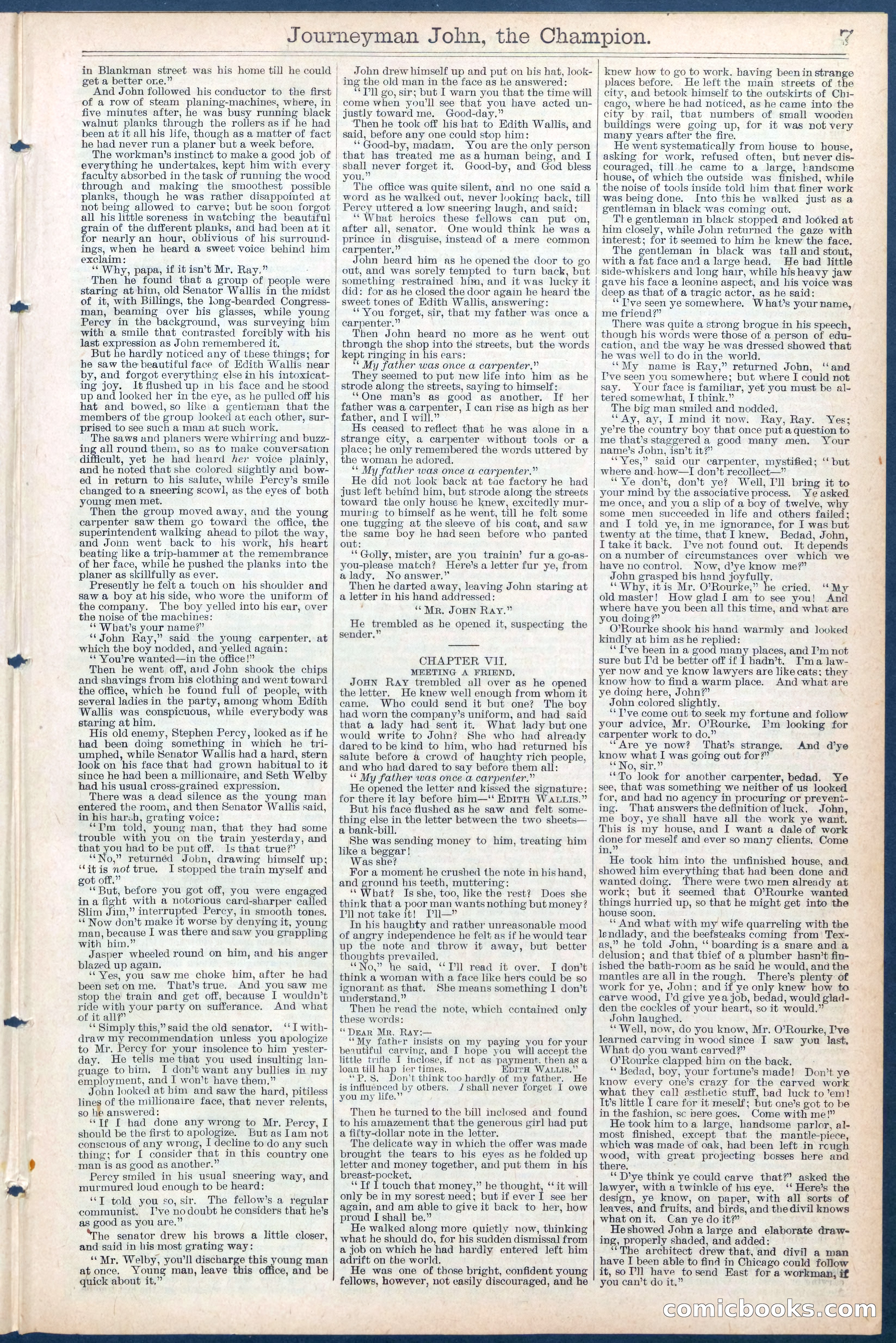 Beadle's New York Dime Library No. 445 — page 7 of 32