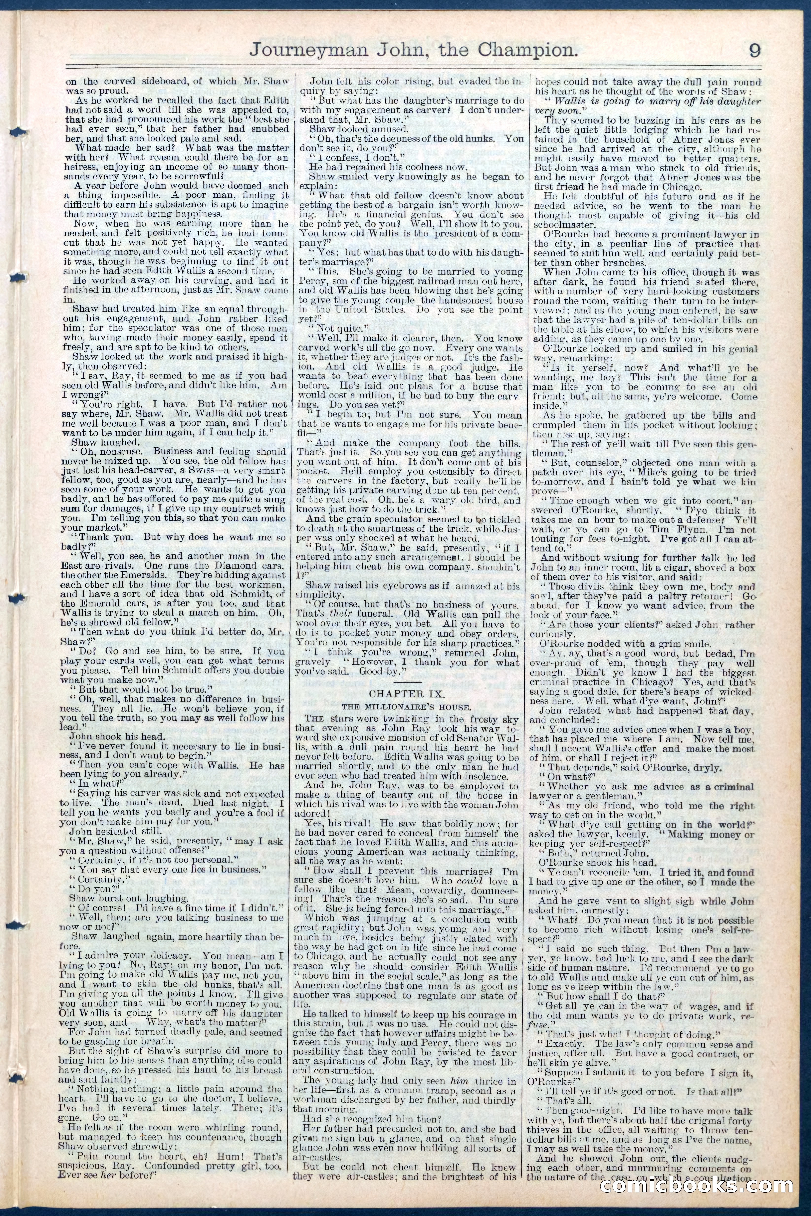 Beadle's New York Dime Library No. 445 — page 9 of 32