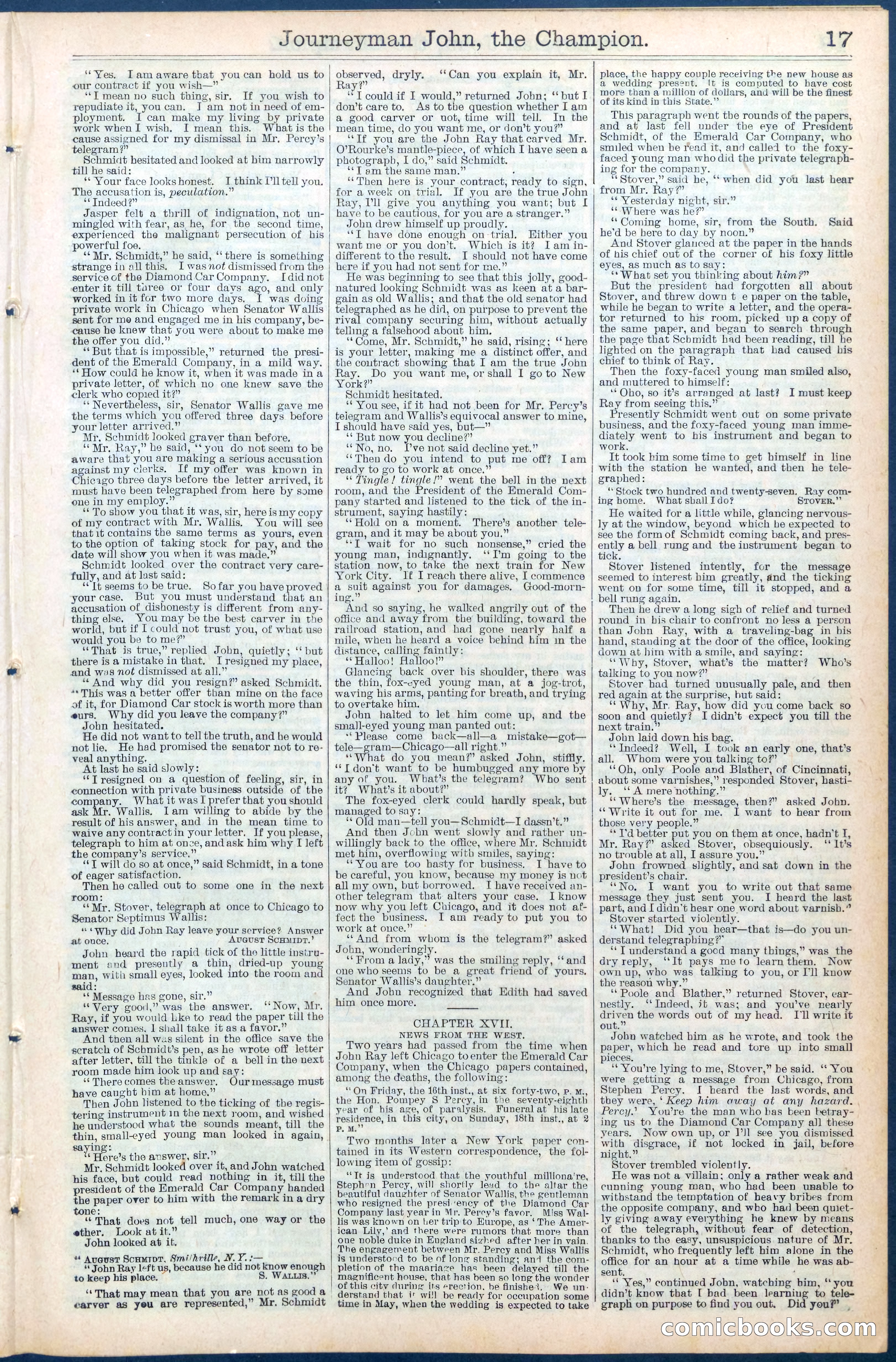 Beadle's New York Dime Library No. 445 — page 17 of 32