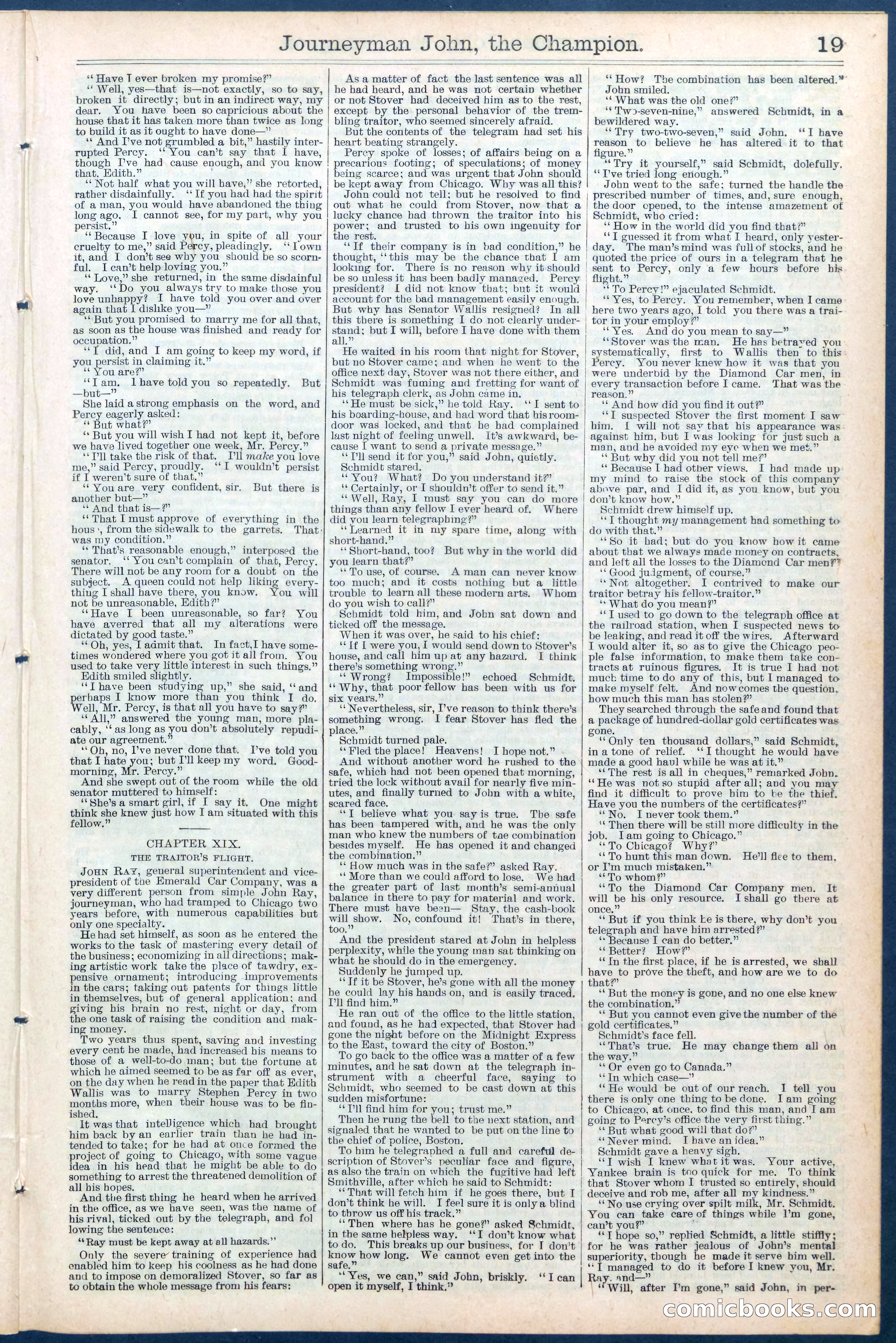 Beadle's New York Dime Library No. 445 — page 19 of 32