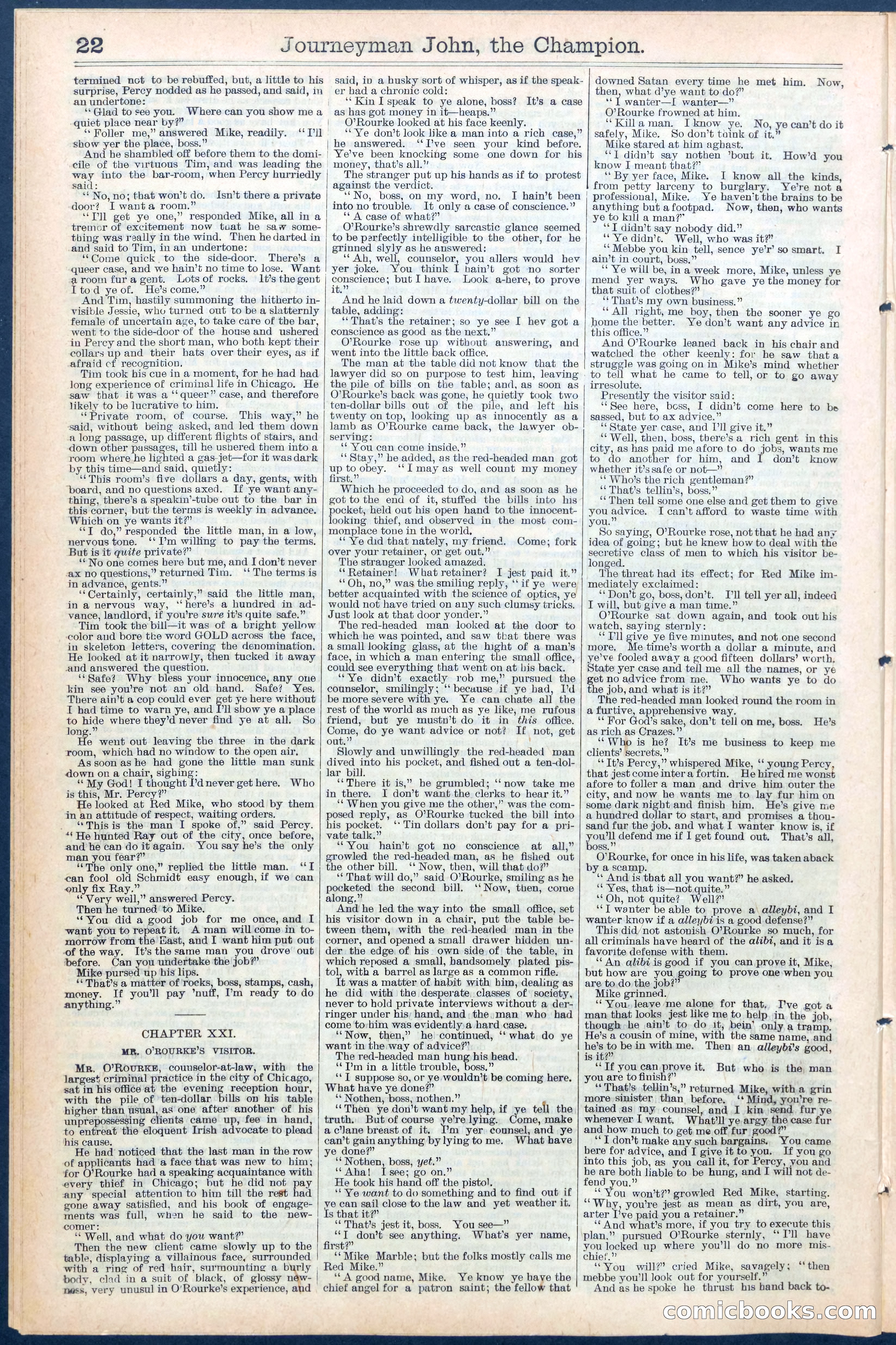 Beadle's New York Dime Library No. 445 — page 22 of 32