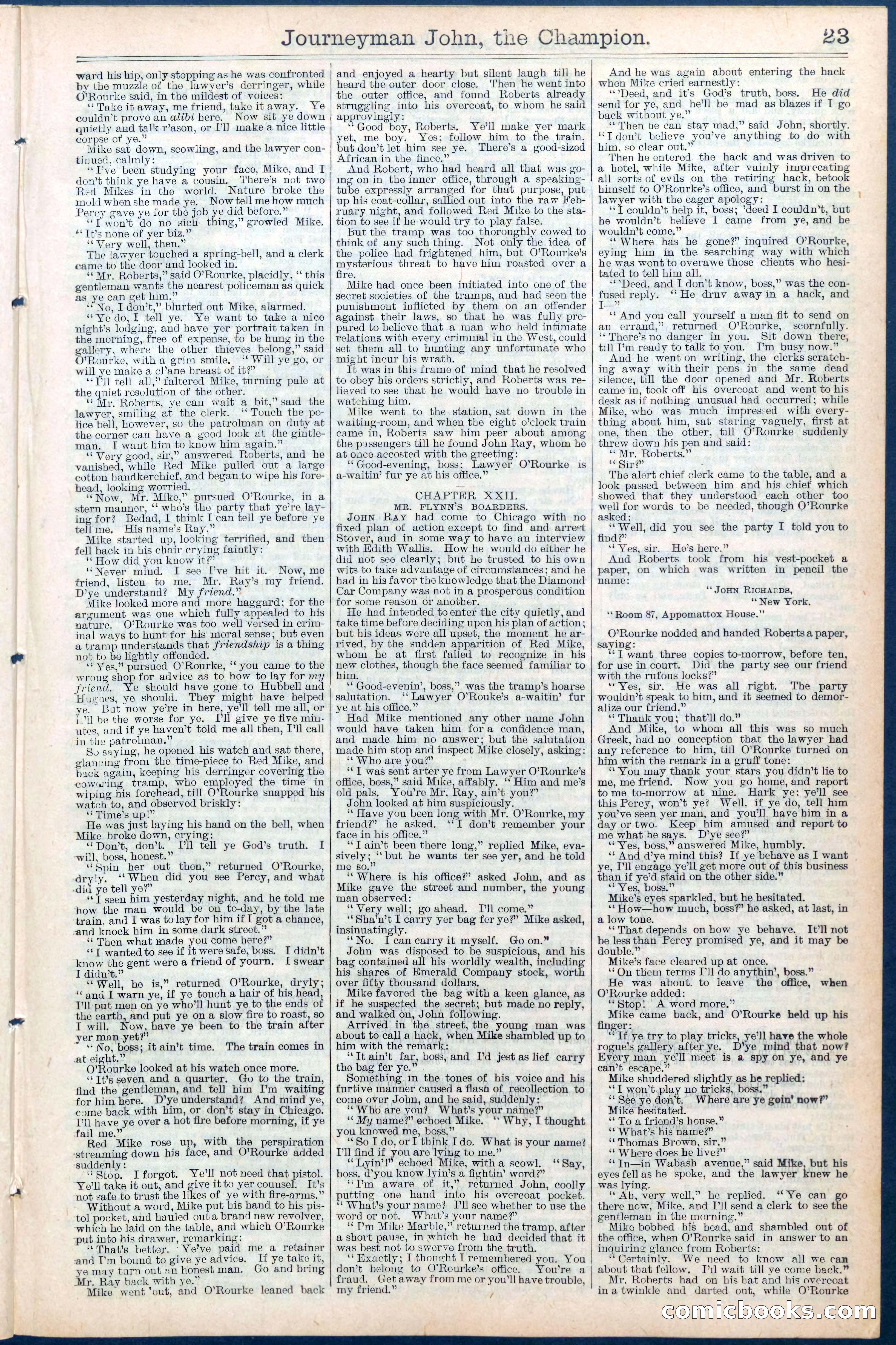 Beadle's New York Dime Library No. 445 — page 23 of 32