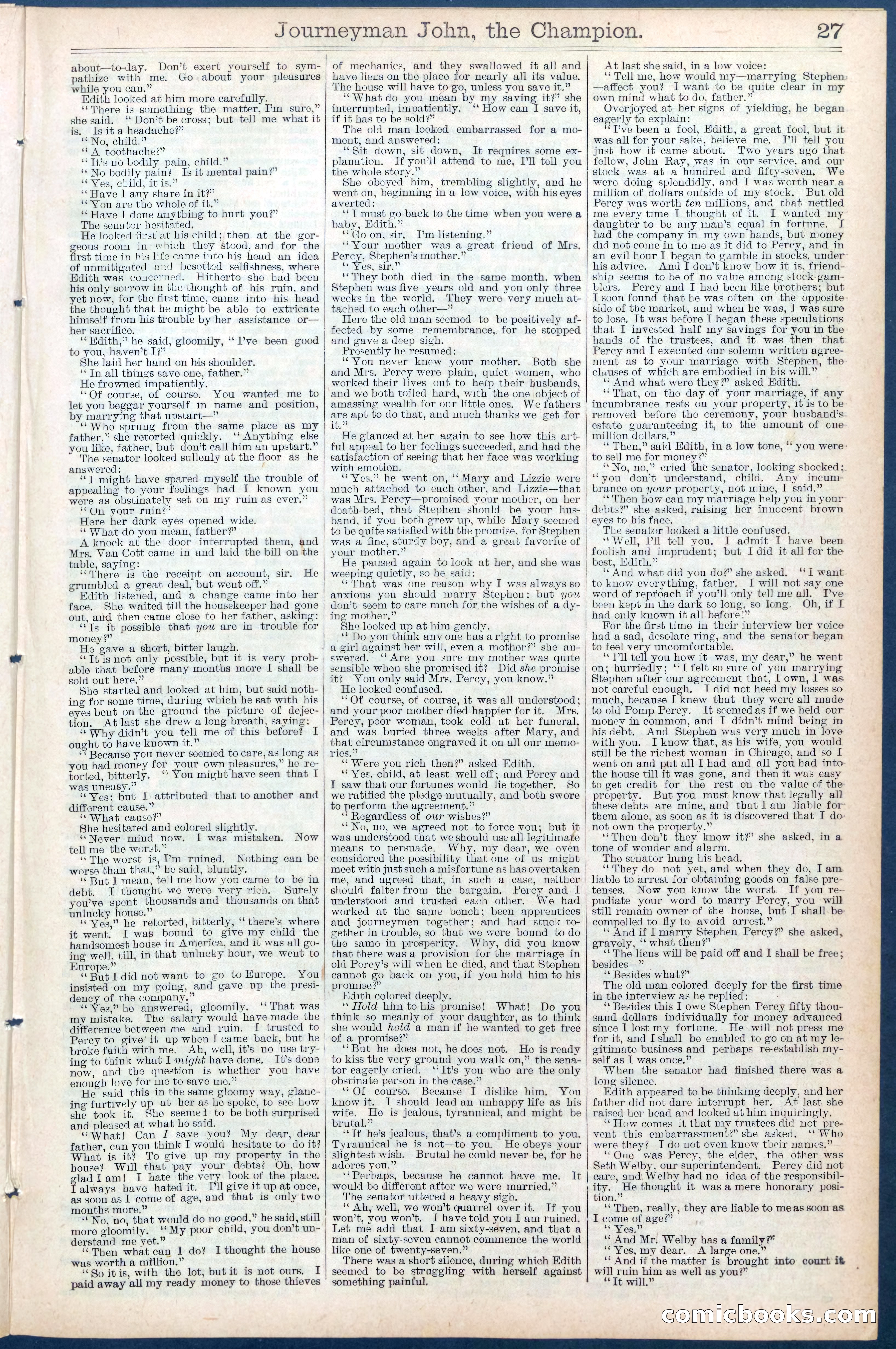 Beadle's New York Dime Library No. 445 — page 27 of 32