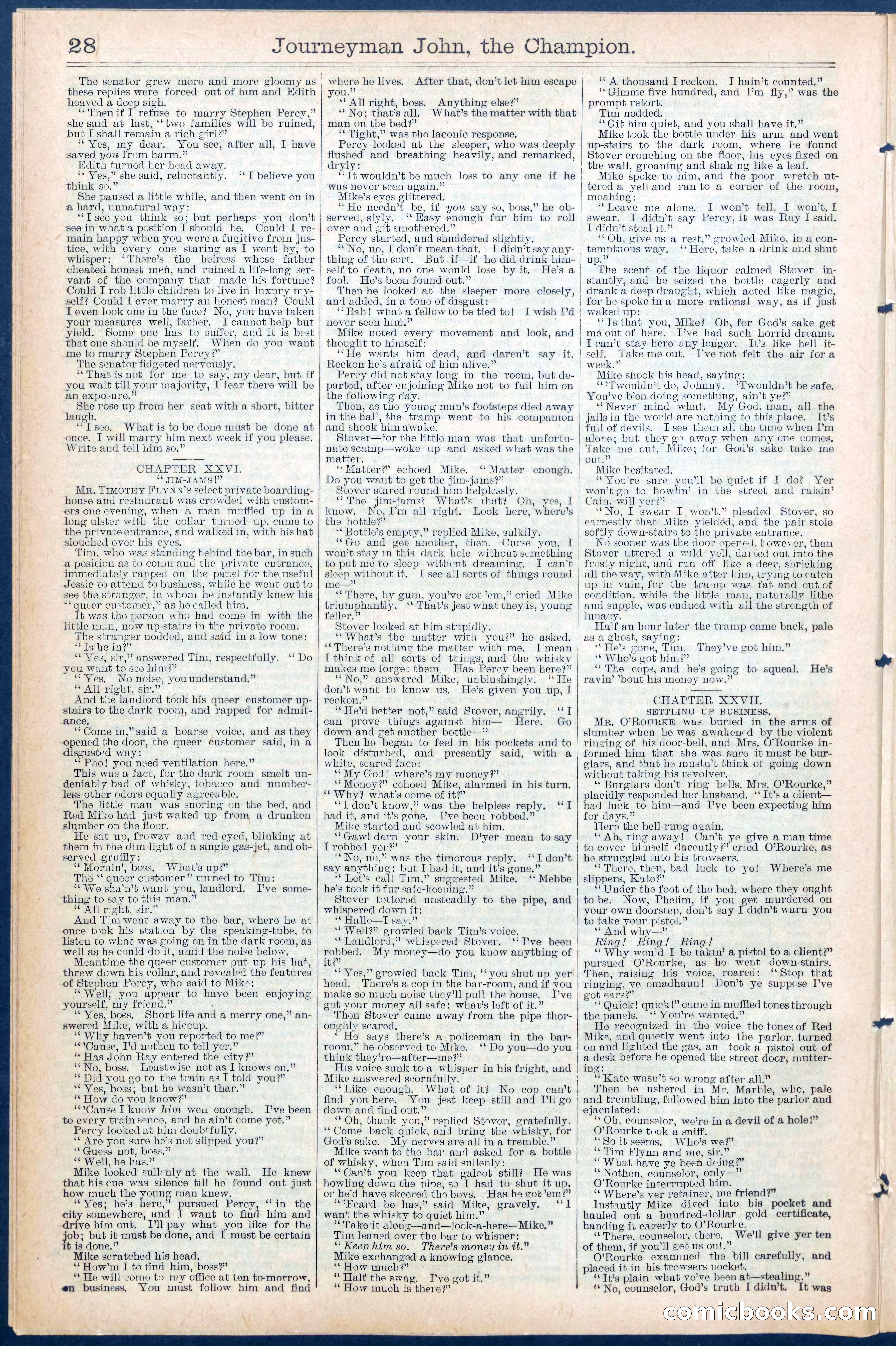 Beadle's New York Dime Library No. 445 — page 28 of 32