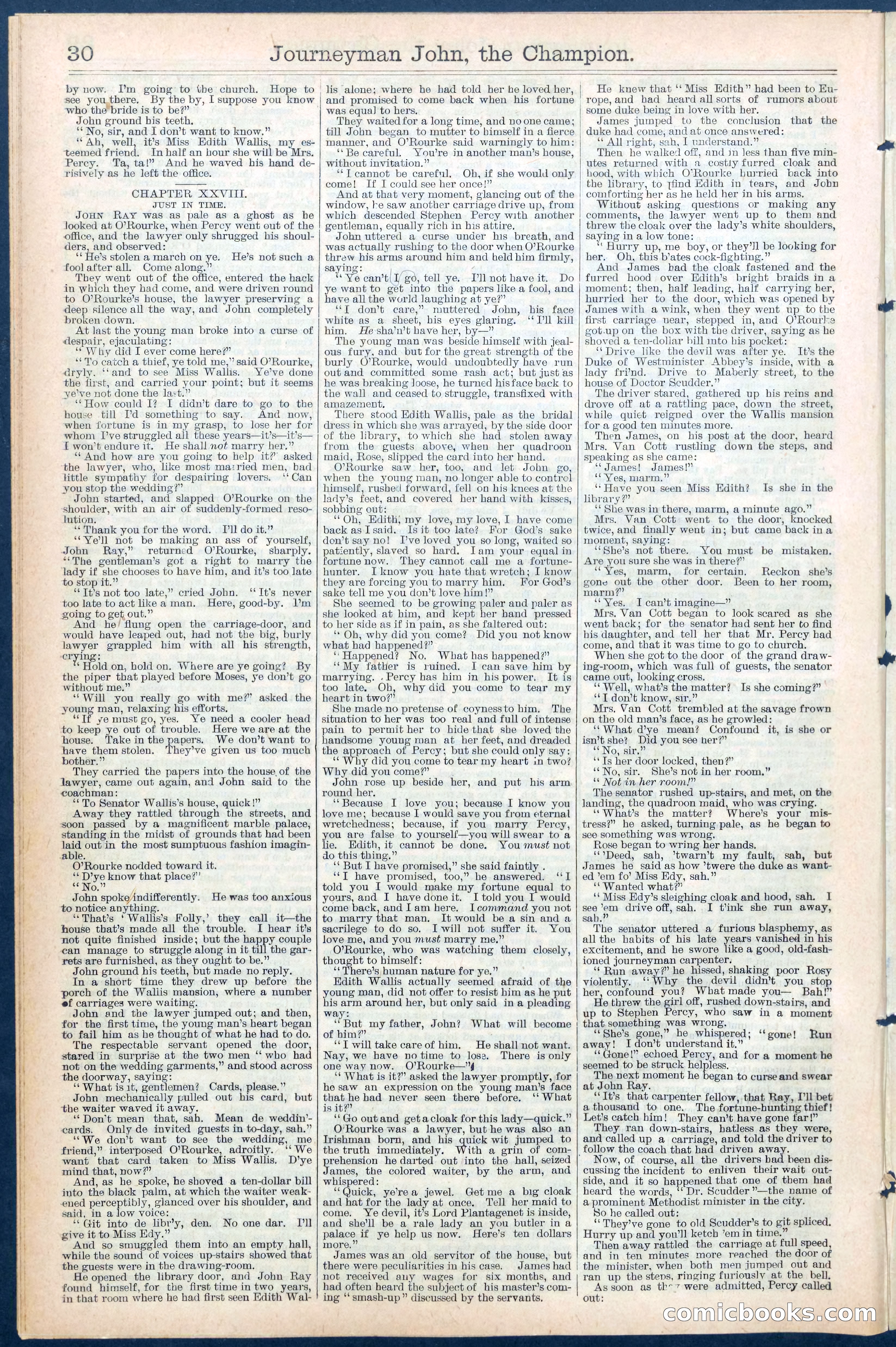 Beadle's New York Dime Library No. 445 — page 30 of 32
