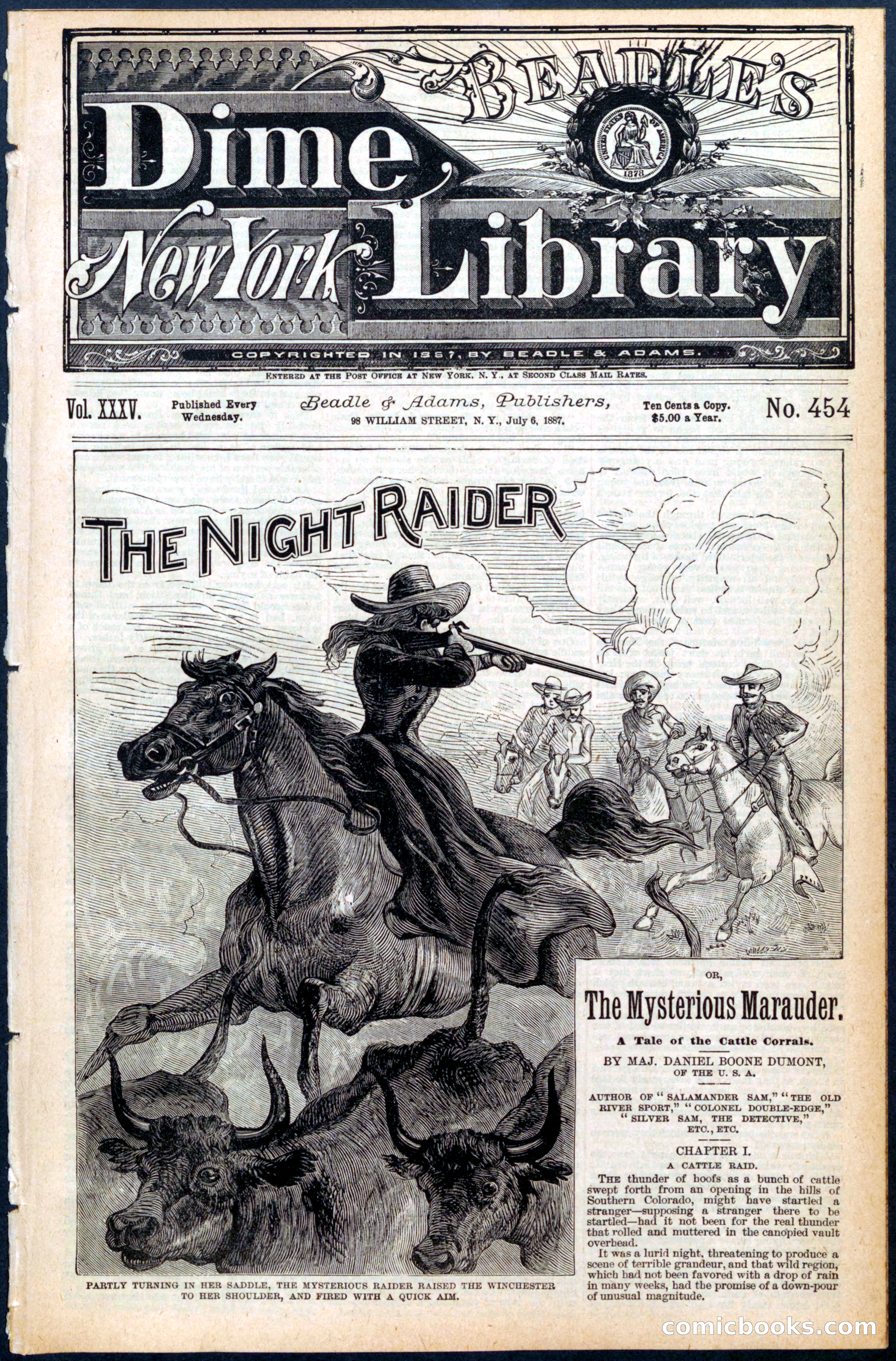 Beadle's New York Dime Library, No. 454