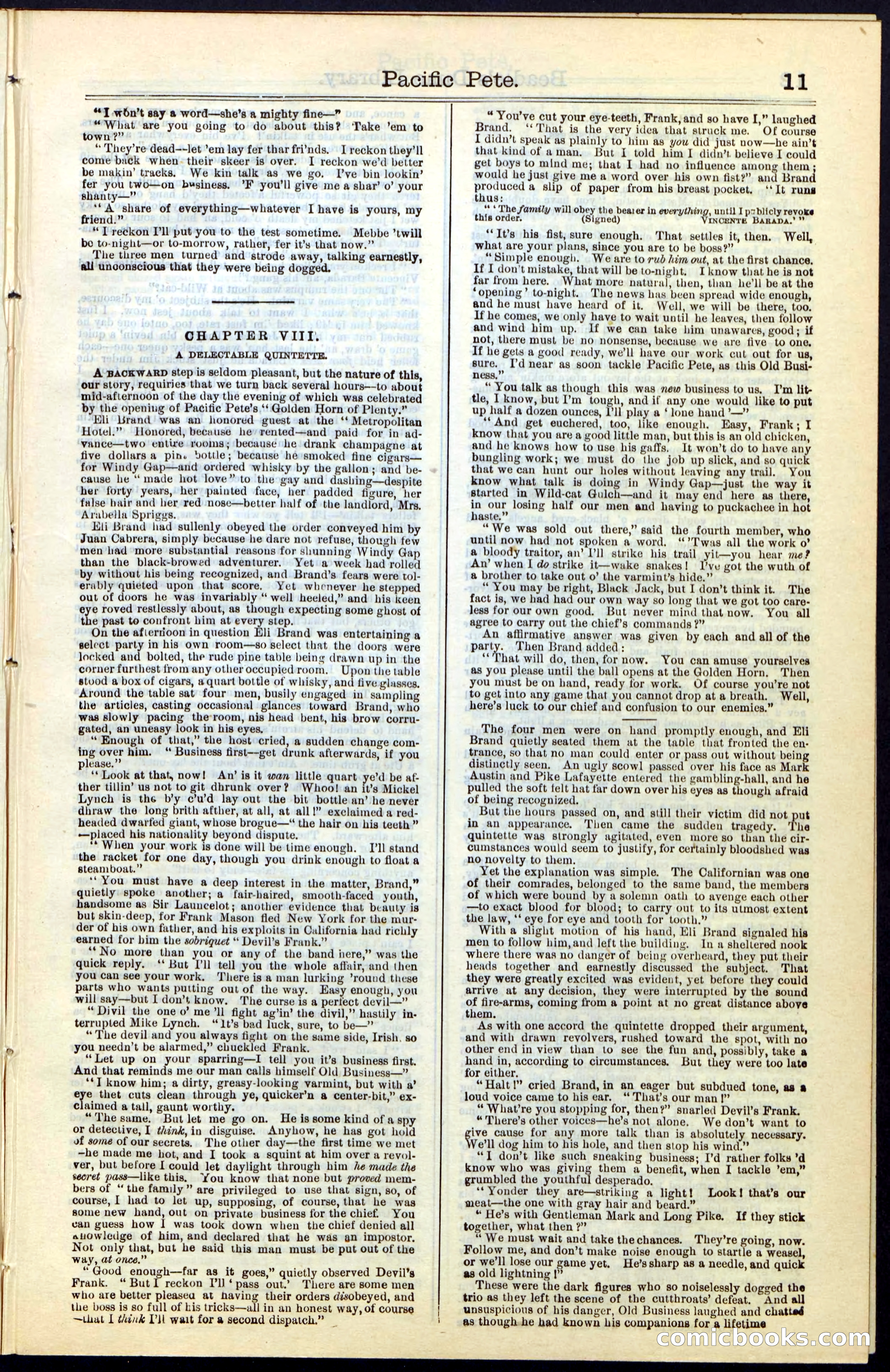 Beadle's Dime New York Library No. 47 — page 11 of 40