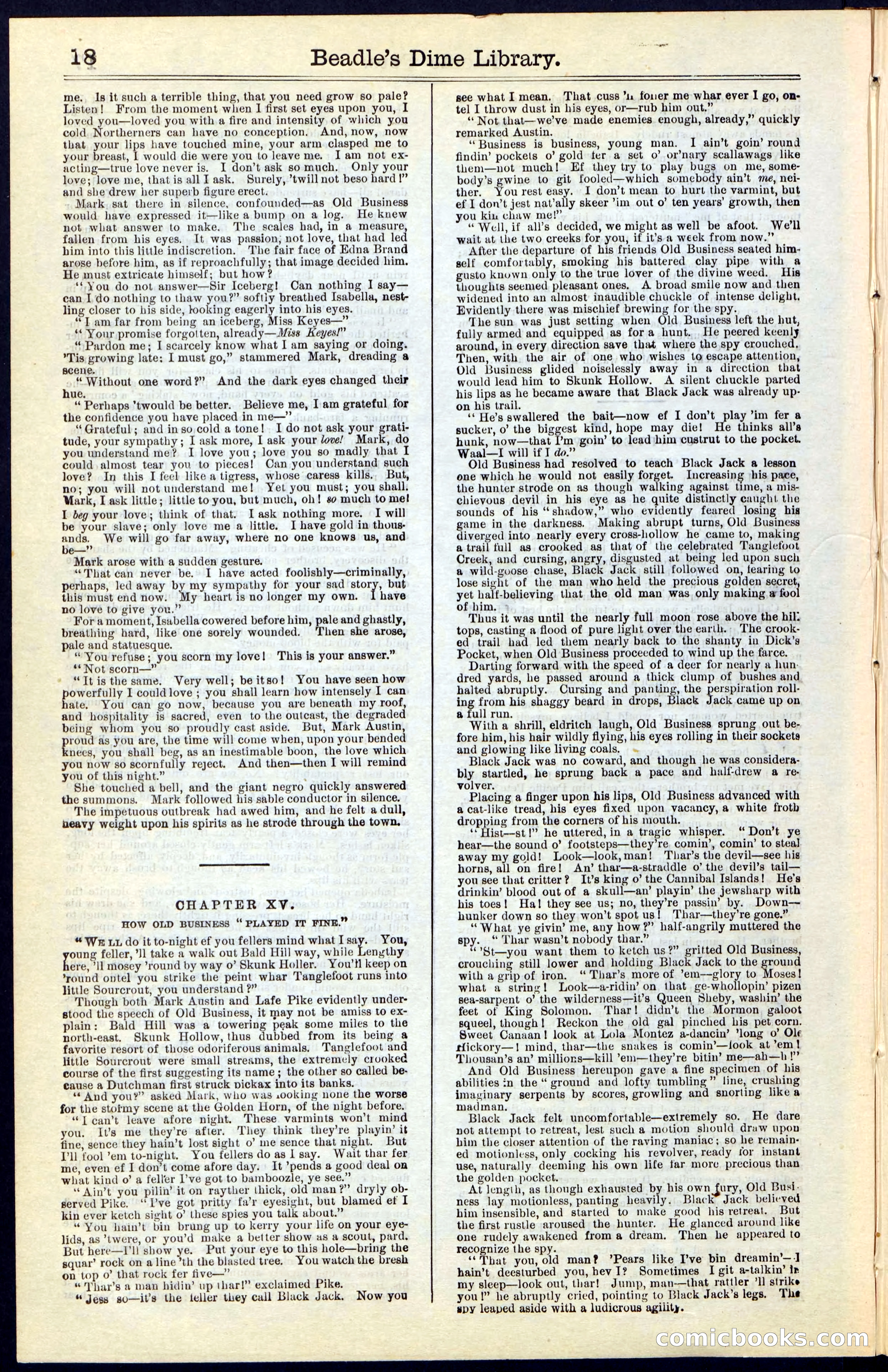 Beadle's Dime New York Library No. 47 — page 18 of 40