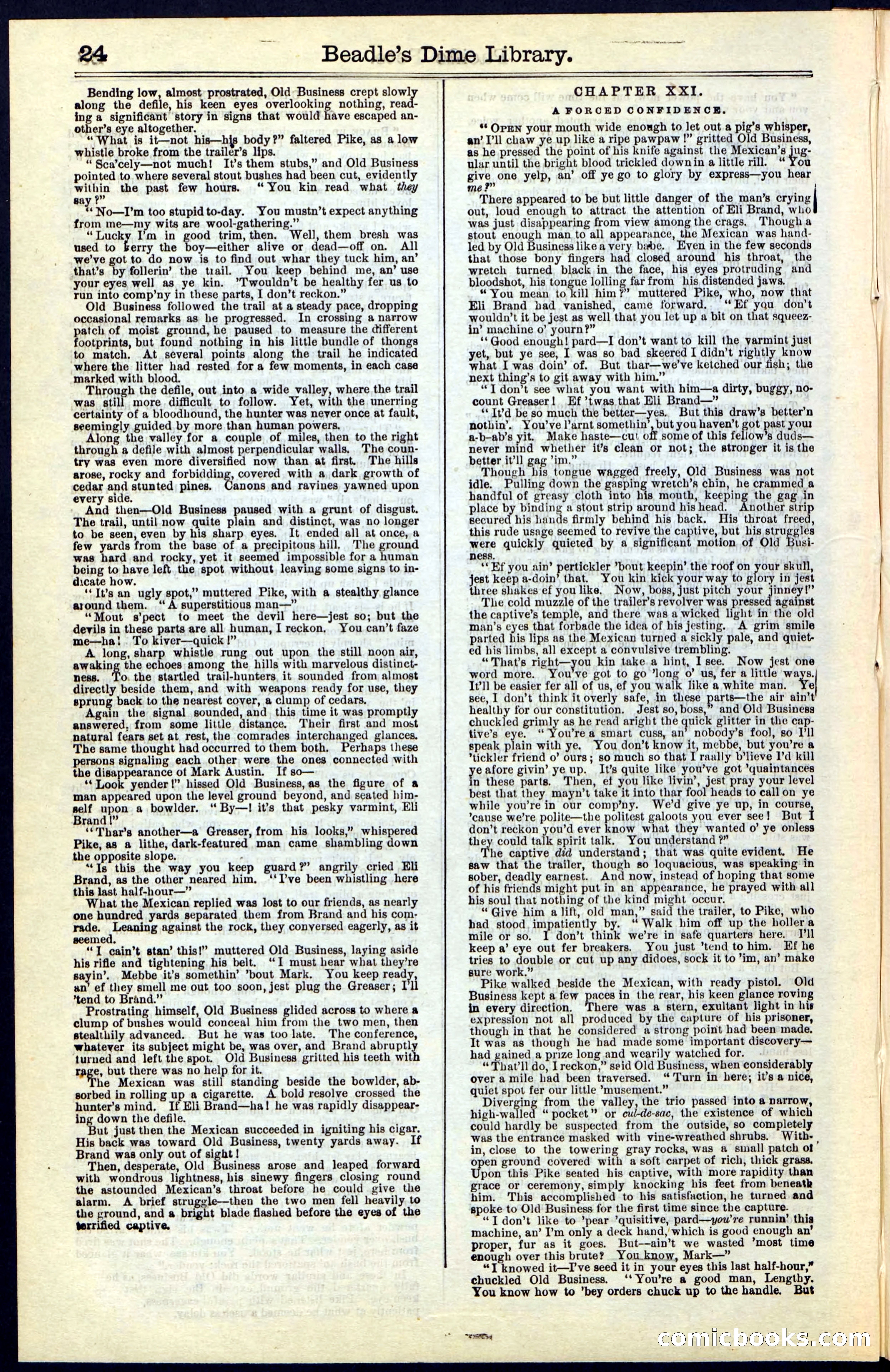 Beadle's Dime New York Library No. 47 — page 24 of 40