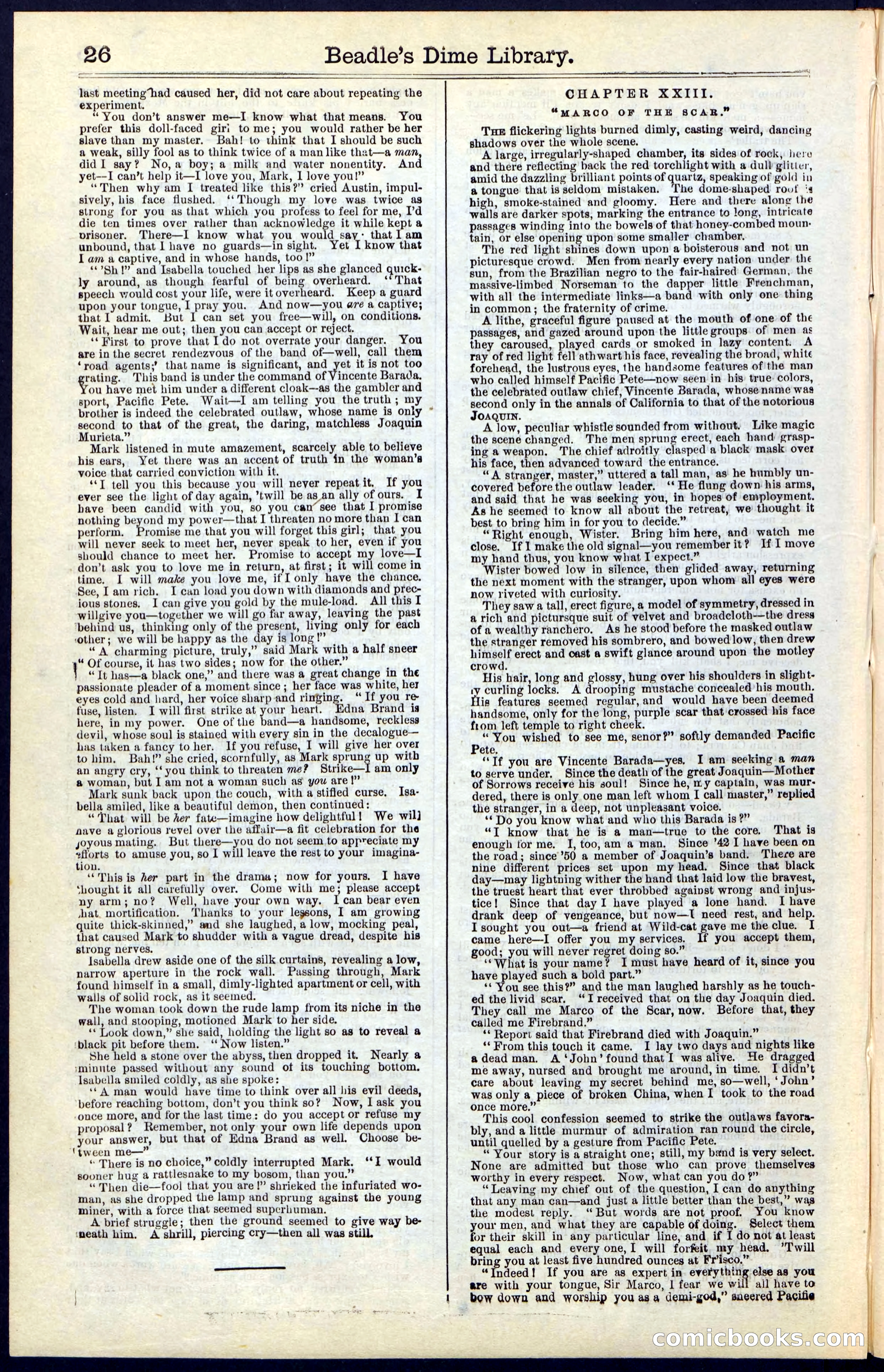 Beadle's Dime New York Library No. 47 — page 26 of 40