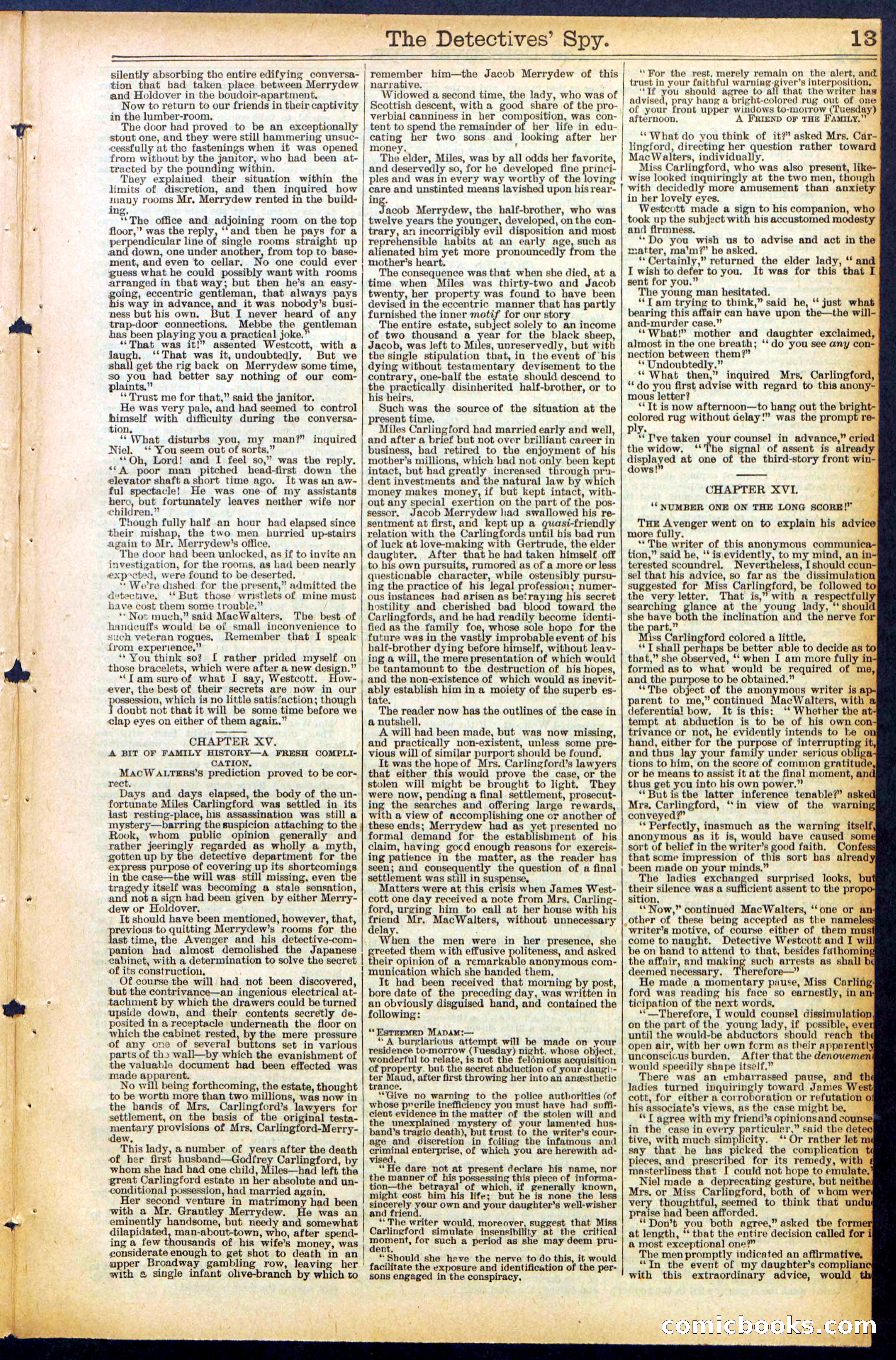 Beadle's Dime Library, No. 494 — page 13 of 32