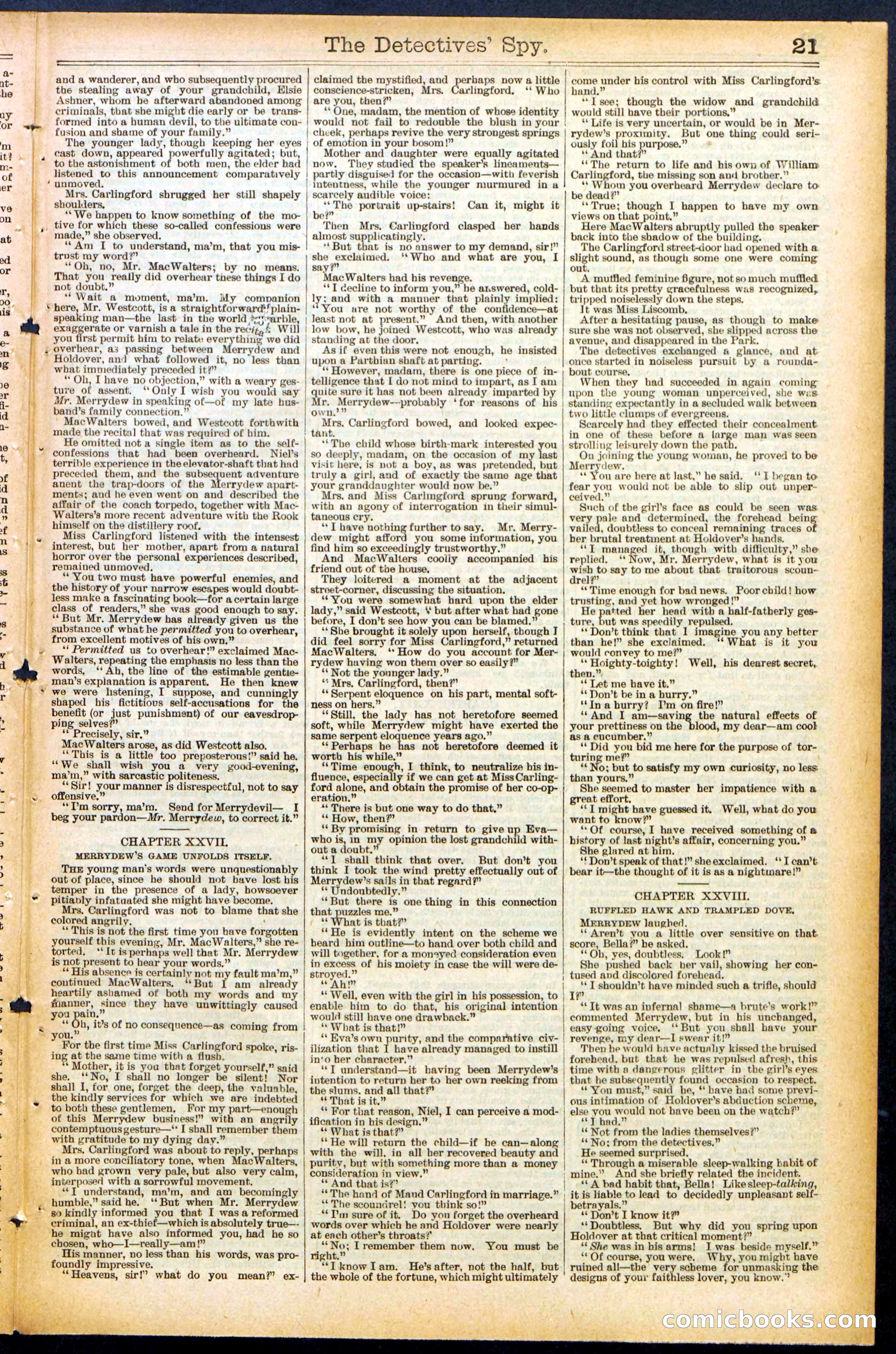Beadle's Dime Library, No. 494 — page 21 of 32