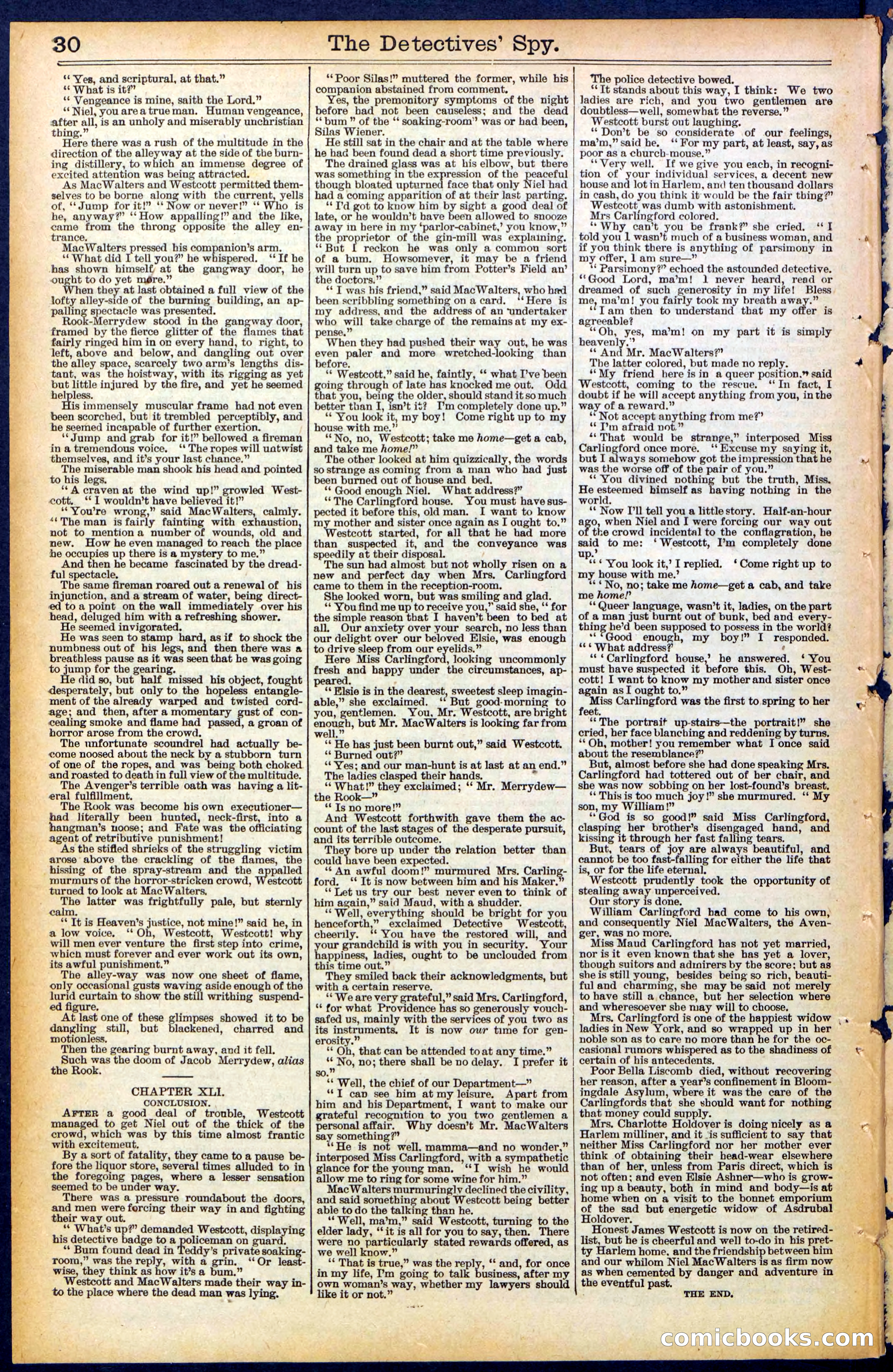 Beadle's Dime Library, No. 494 — page 30 of 32