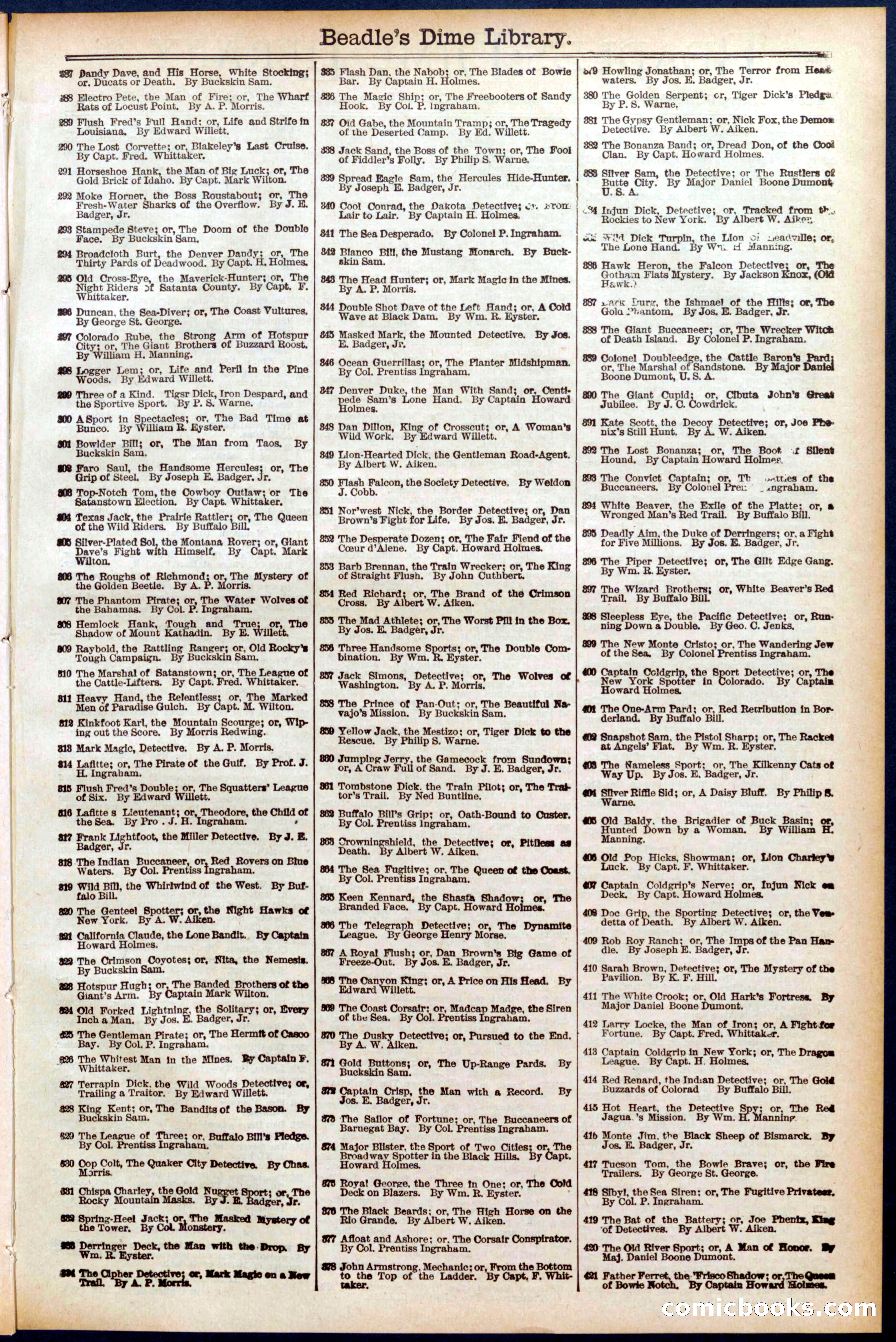 Beadle's Dime New York Library No. 582 — page 31 of 32