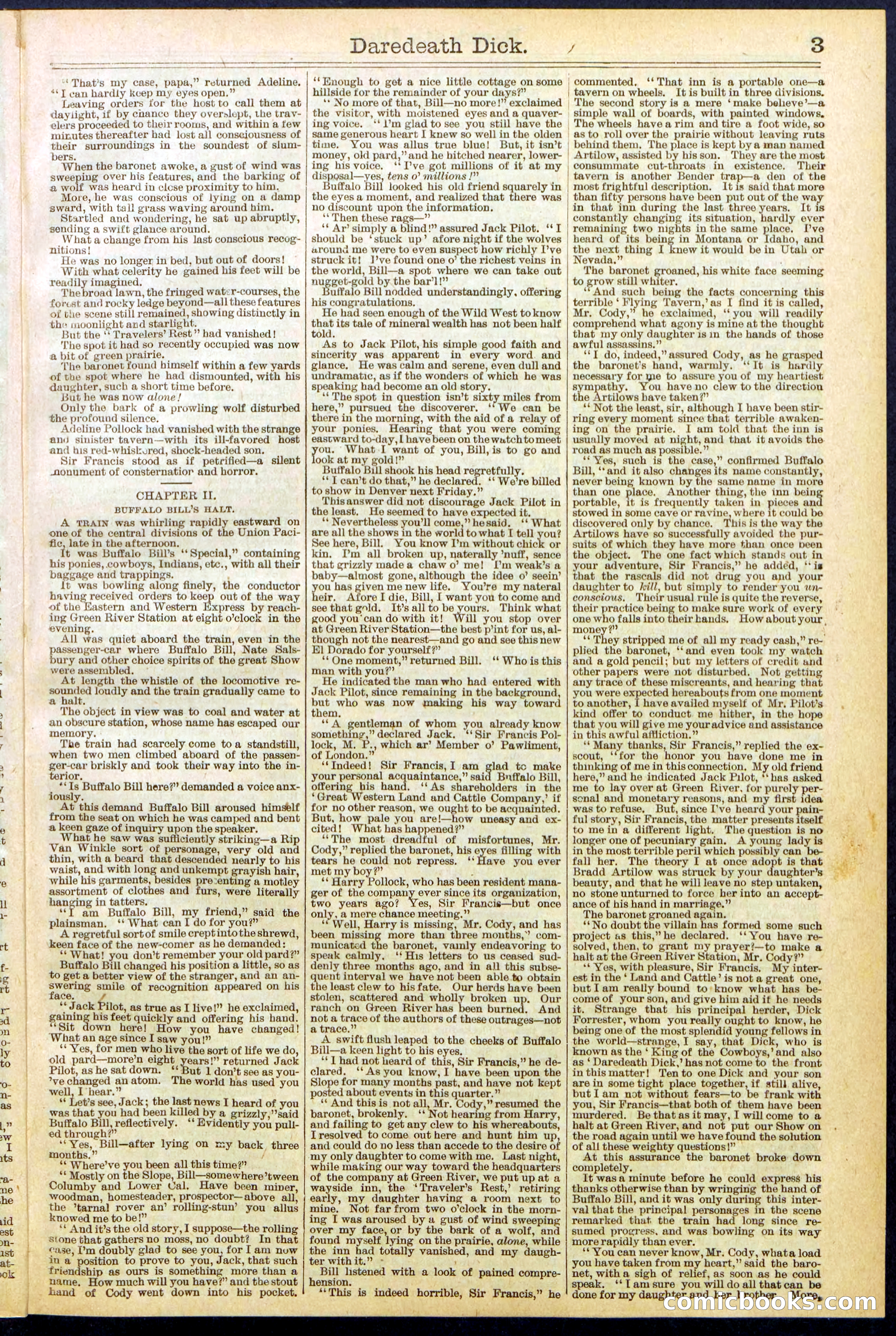 Beadle's Dime Library No. 629: Daredevil Dick, King of the Cowboys — page 3 of 32