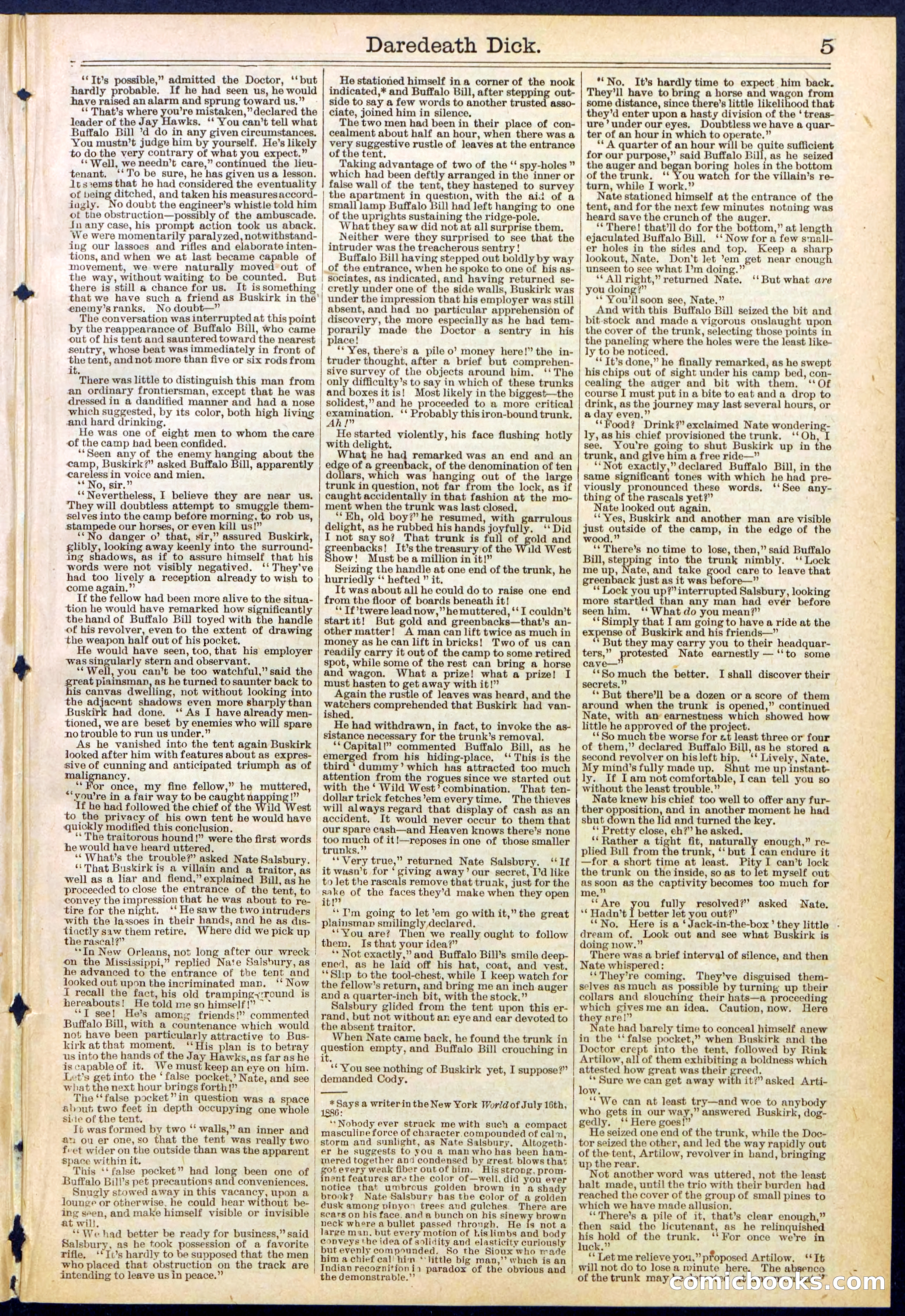 Beadle's Dime Library No. 629: Daredevil Dick, King of the Cowboys — page 5 of 32