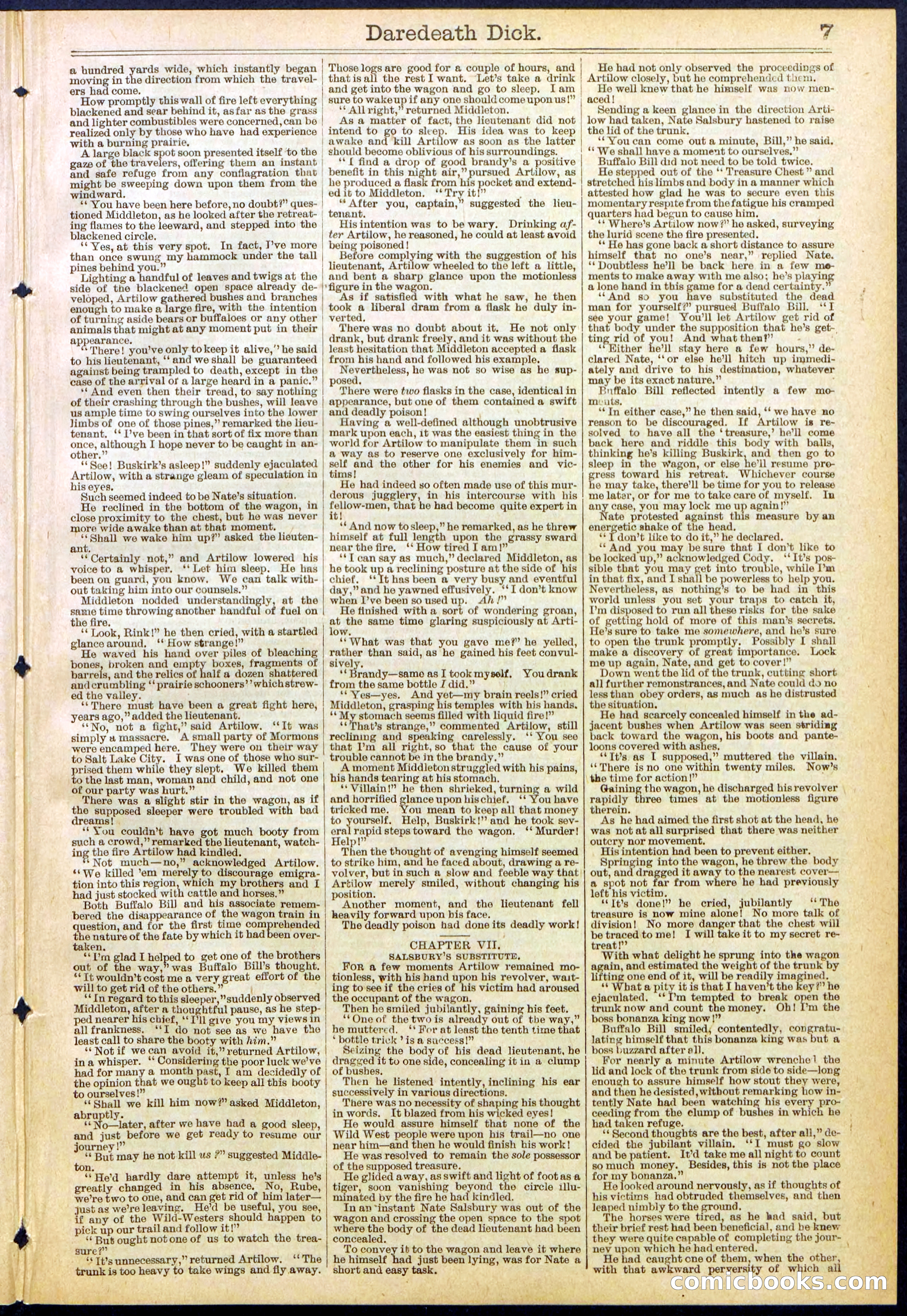 Beadle's Dime Library No. 629: Daredevil Dick, King of the Cowboys — page 7 of 32