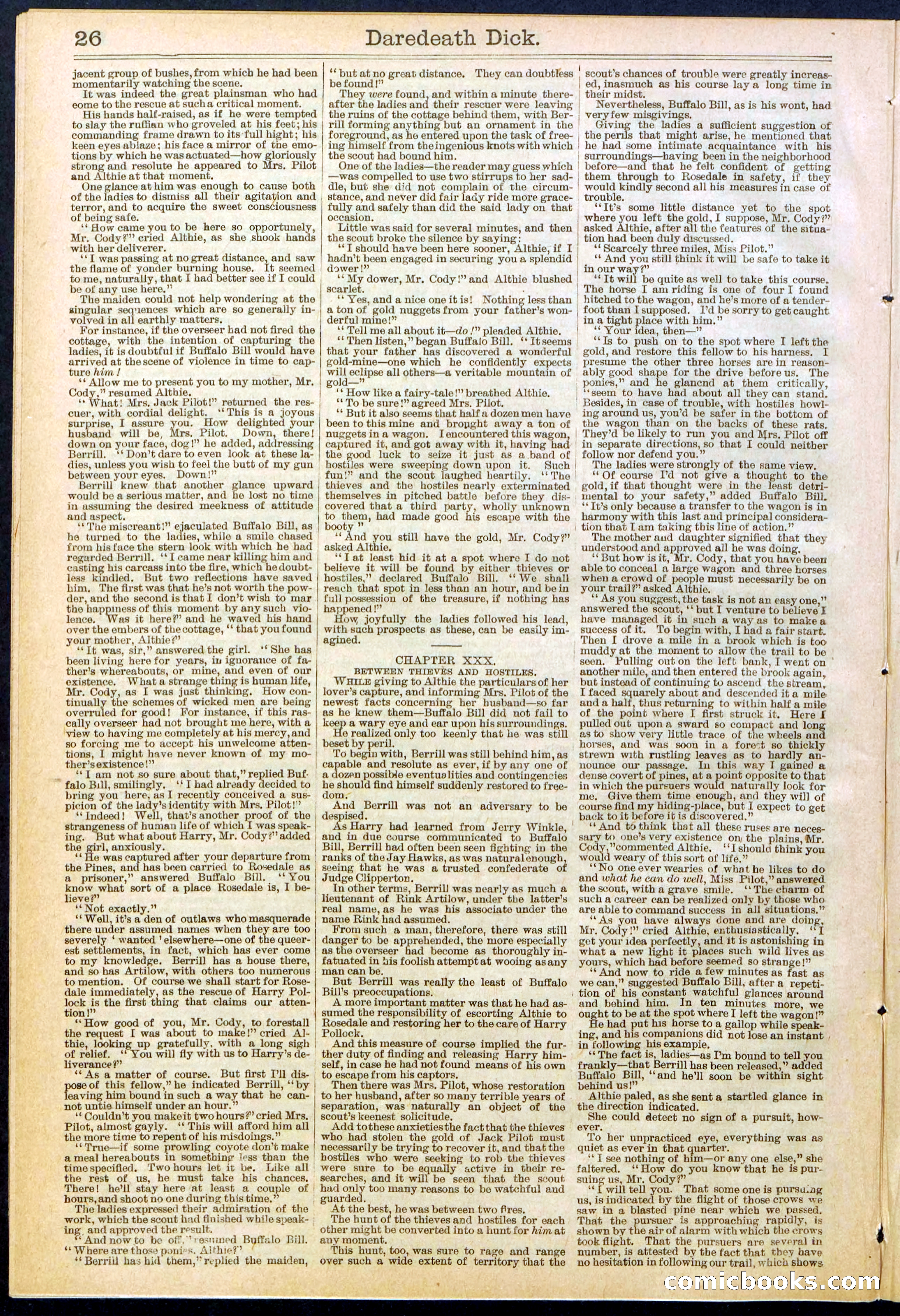 Beadle's Dime Library No. 629: Daredevil Dick, King of the Cowboys — page 26 of 32